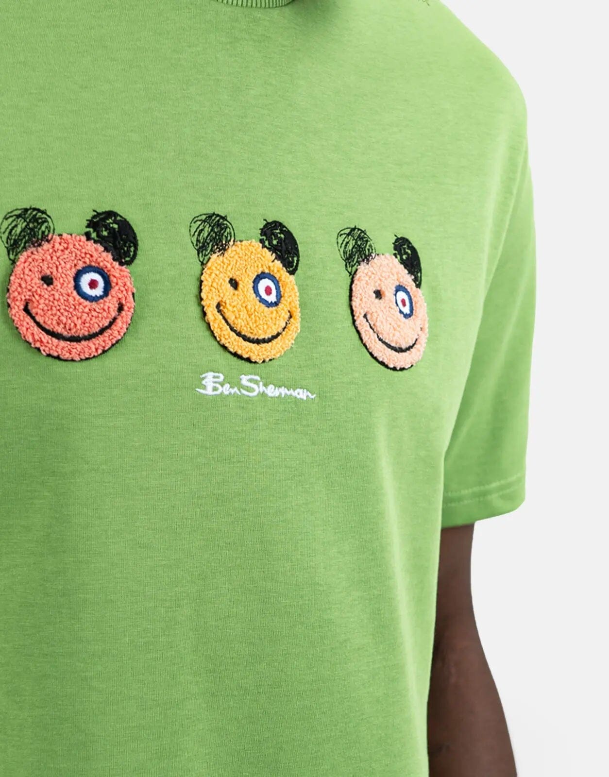 Ben Sherman Happy Bears Chenille Applique Piquant T-Shirt - Subwear