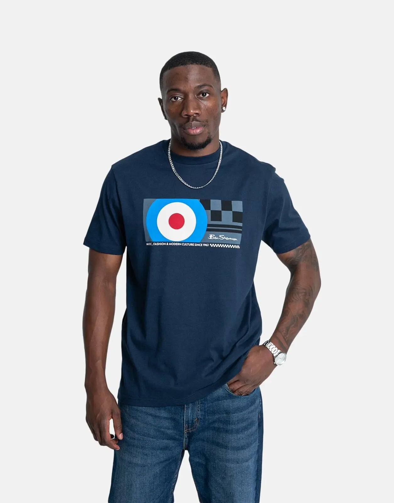 Ben Sherman Knock Out Navy T-Shirt - Subwear
