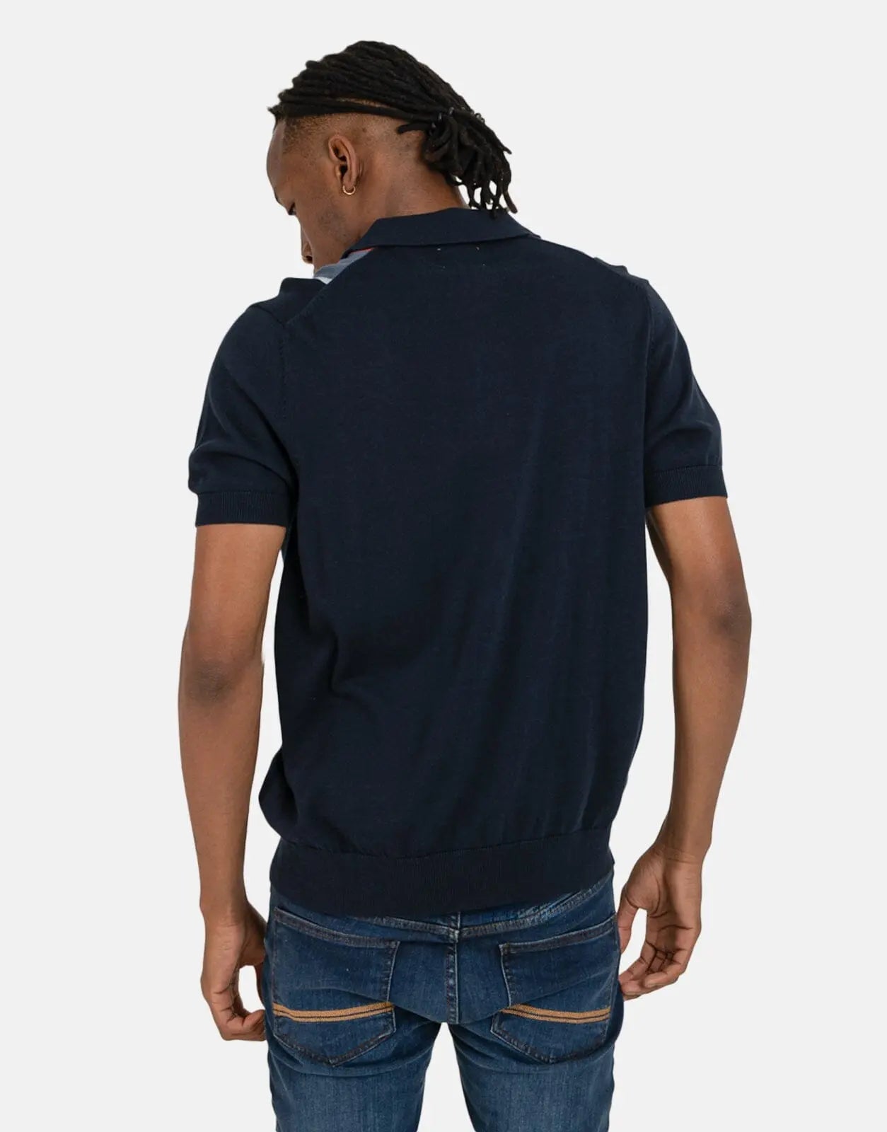 Ben Sherman Vertical Stripe Polo Shirt DKN - Subwear