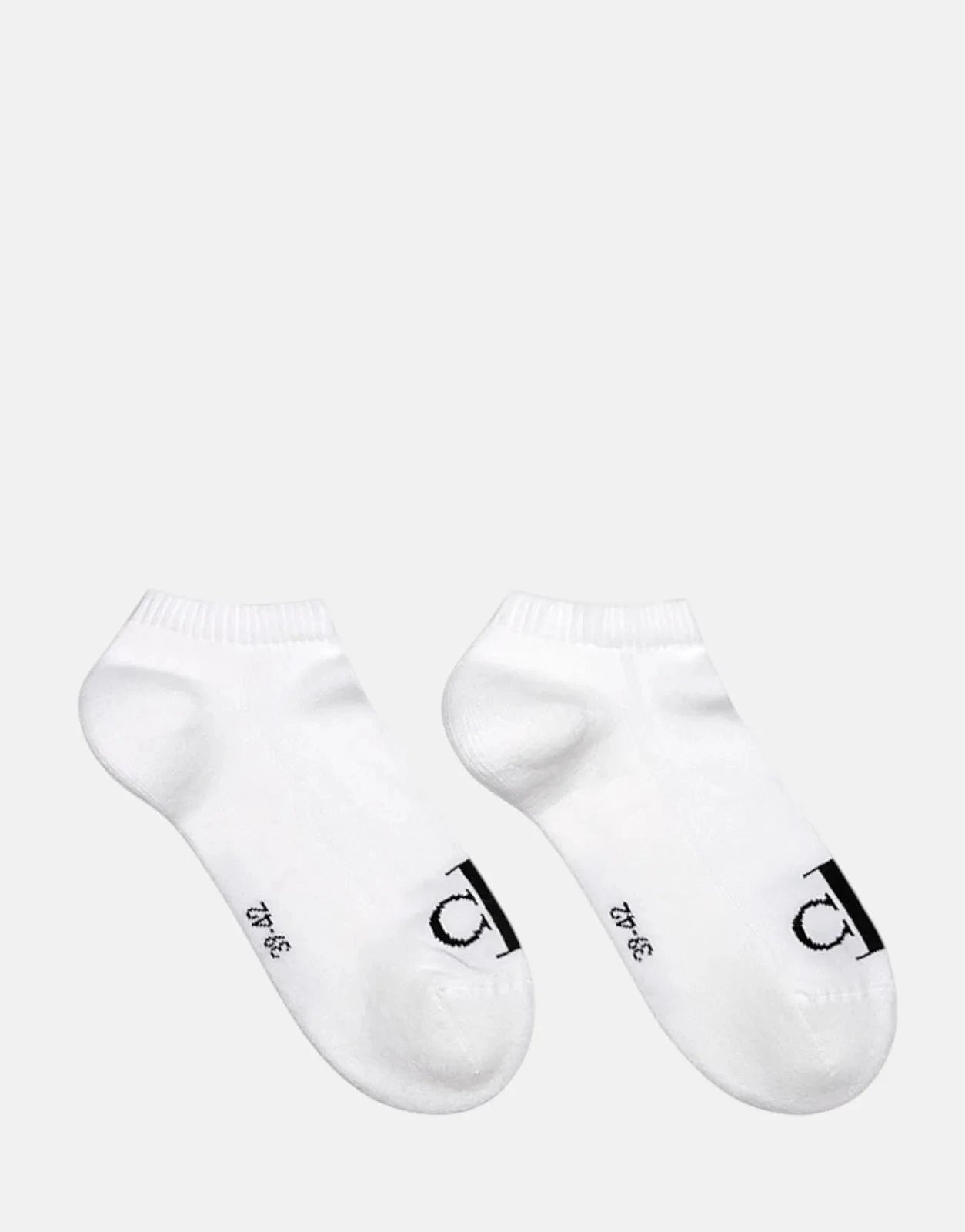 Calvin Klein 2 Pack Ankle White Socks - Subwear