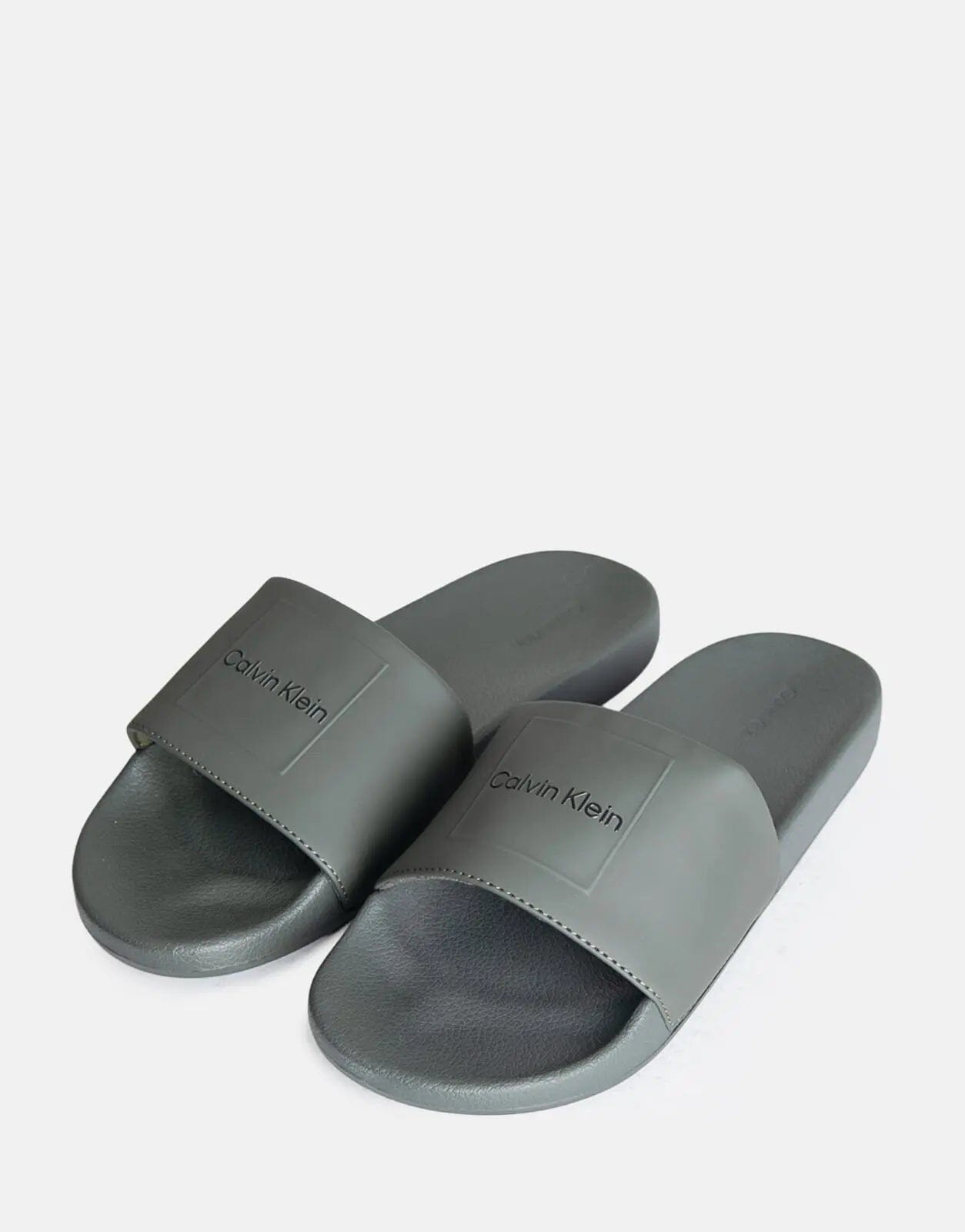 Calvin Klein CK Square Olive Pool Slides - Subwear