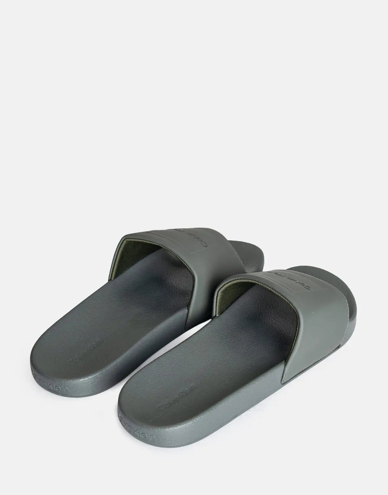 Calvin Klein CK Square Olive Pool Slides - Subwear