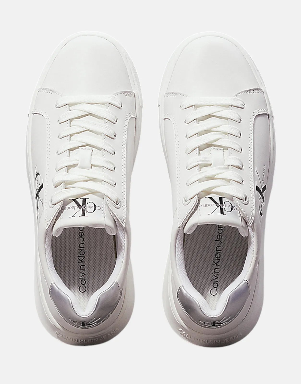 Calvin Klein Chunky Cupsole Laceup White Sneakers - Subwear