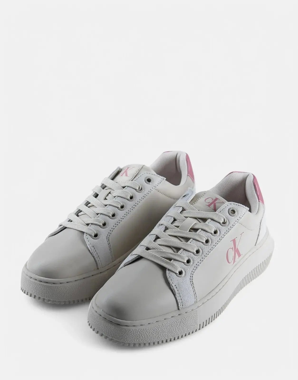 Calvin Klein Chunky Cupsole Leather Off White Multi Sneakers - Subwear