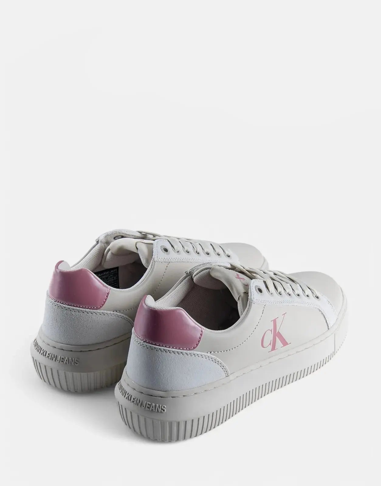 Calvin Klein Chunky Cupsole Leather Off White Multi Sneakers - Subwear