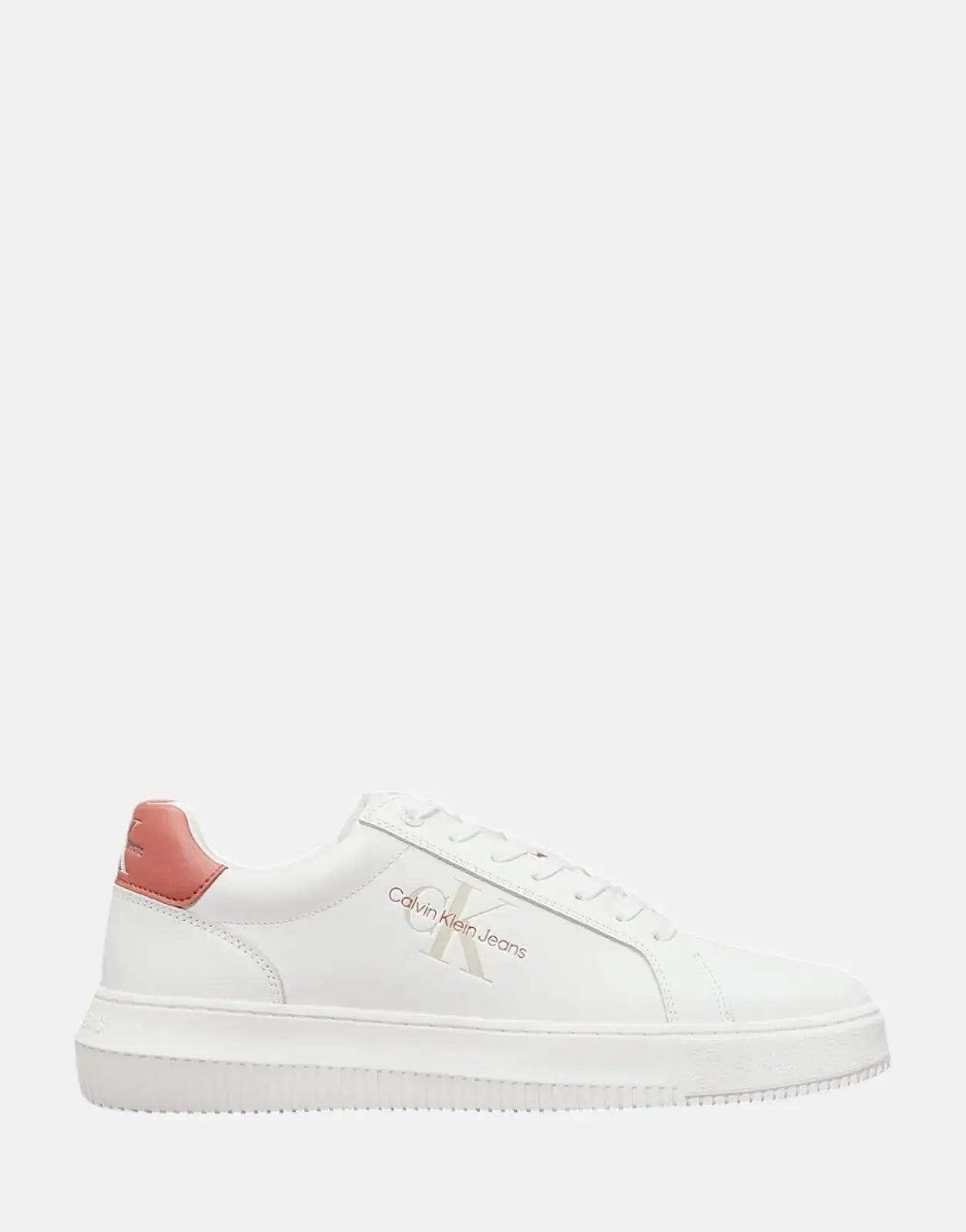 Calvin Klein Chunky Cupsole Mono Leather White Multi Sneakers - Subwear