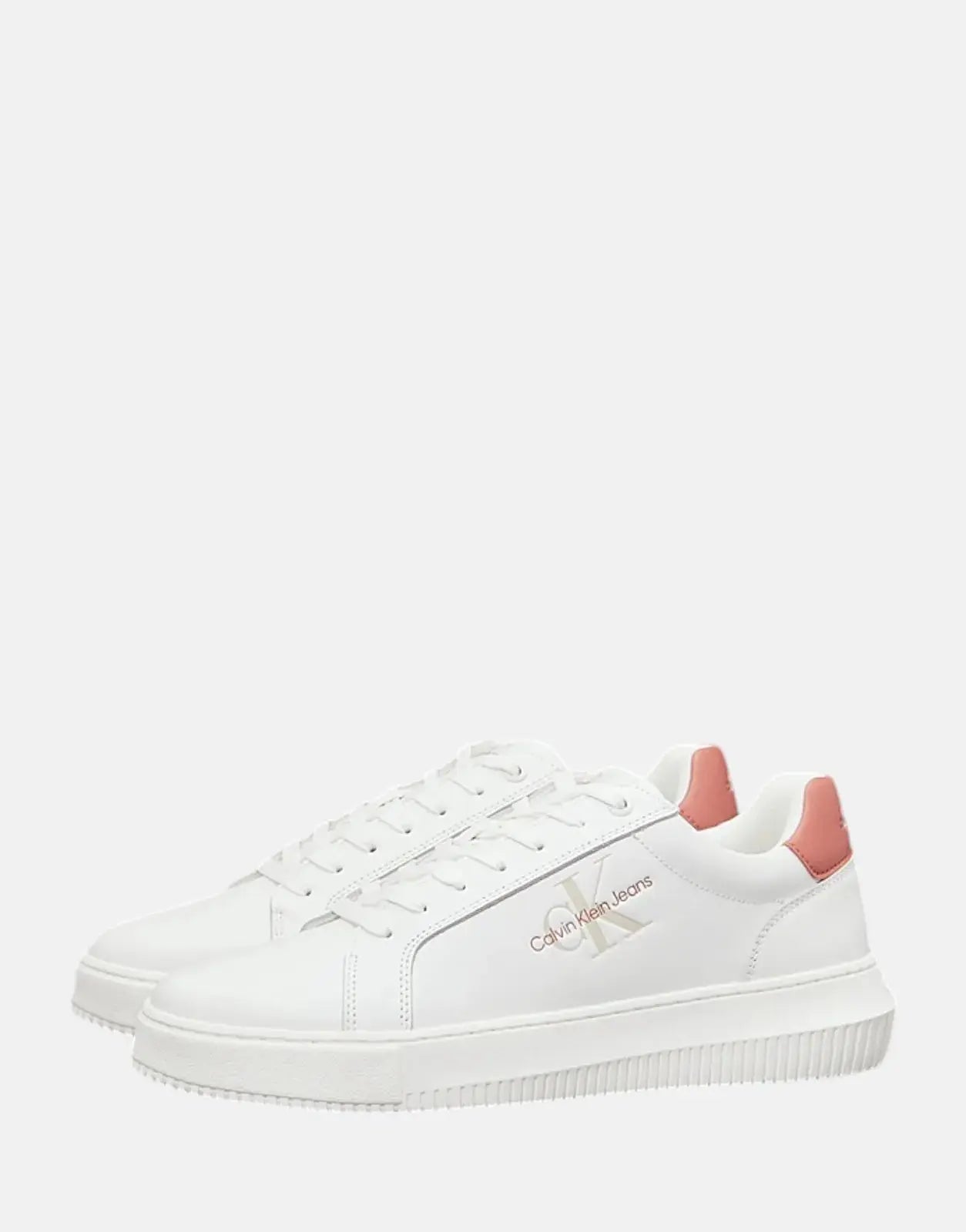 Calvin Klein Chunky Cupsole Mono Leather White Multi Sneakers - Subwear