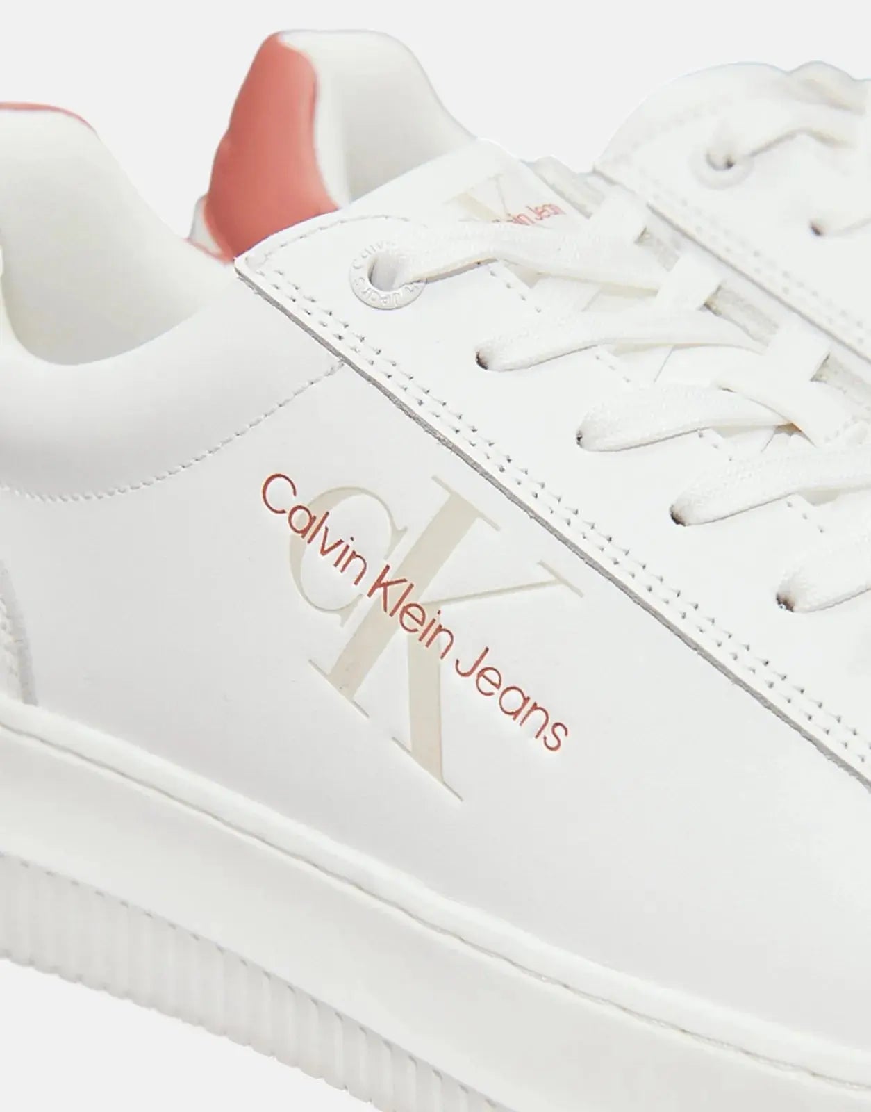 Calvin Klein Chunky Cupsole Mono Leather White Multi Sneakers - Subwear