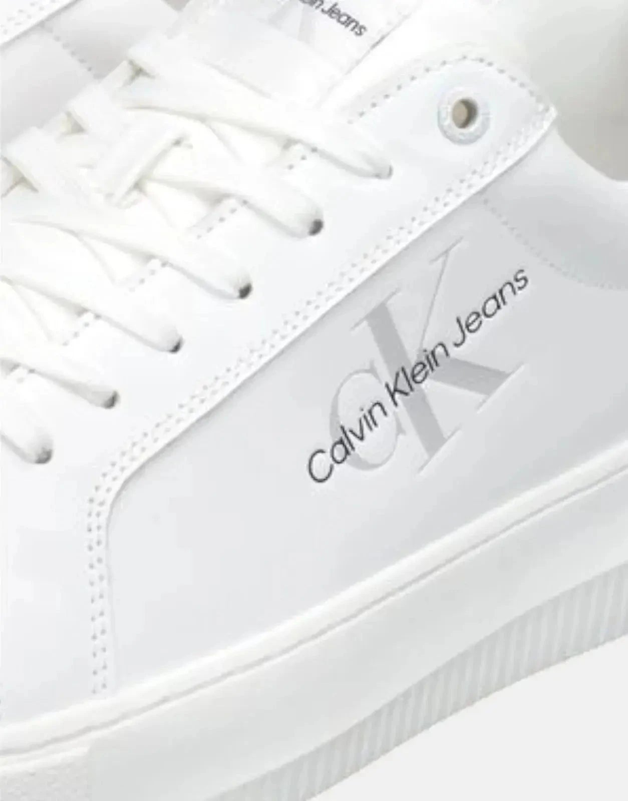Calvin Klein Chunky Cupsole Mono White Multi Sneakers - Subwear