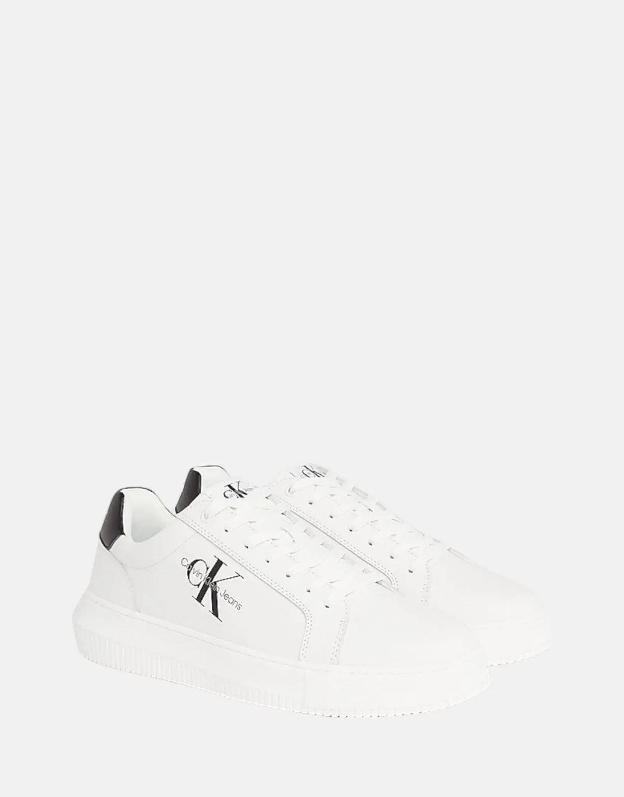 Calvin Klein Chunky Cupsole Mono White Sneakers - Subwear