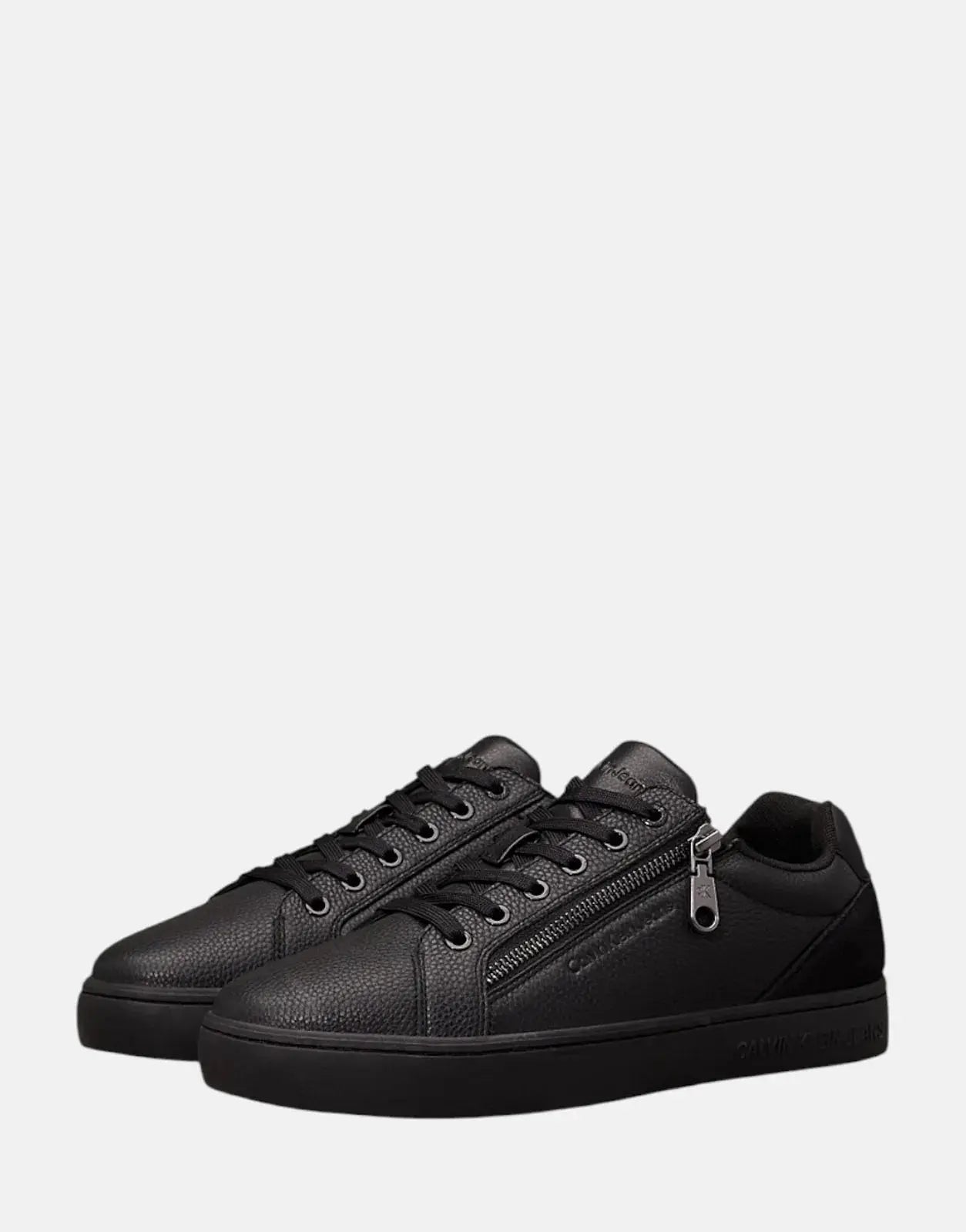 Calvin Klein Classic Cupsole Zip Low In Black Sneakers - Subwear