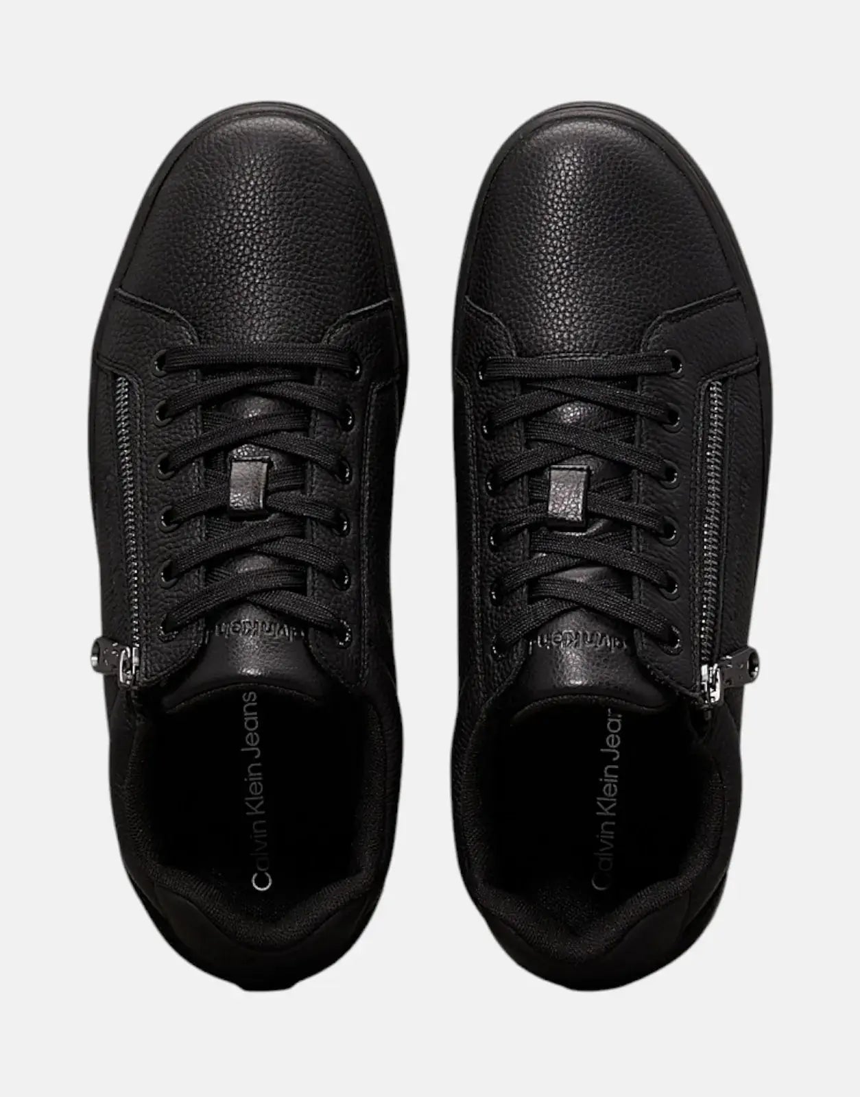 Calvin Klein Classic Cupsole Zip Low In Black Sneakers - Subwear