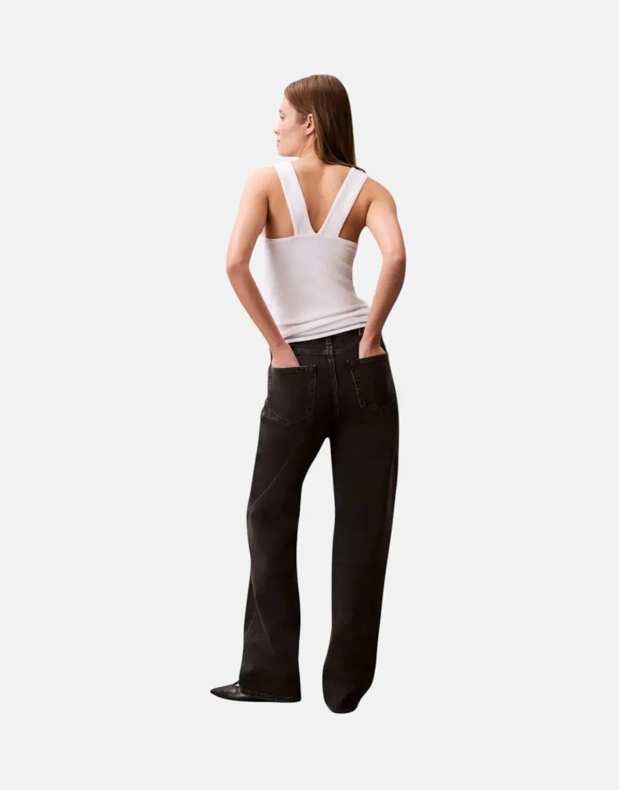 Calvin Klein Cotton Rib Solid White Tank Top - Subwear