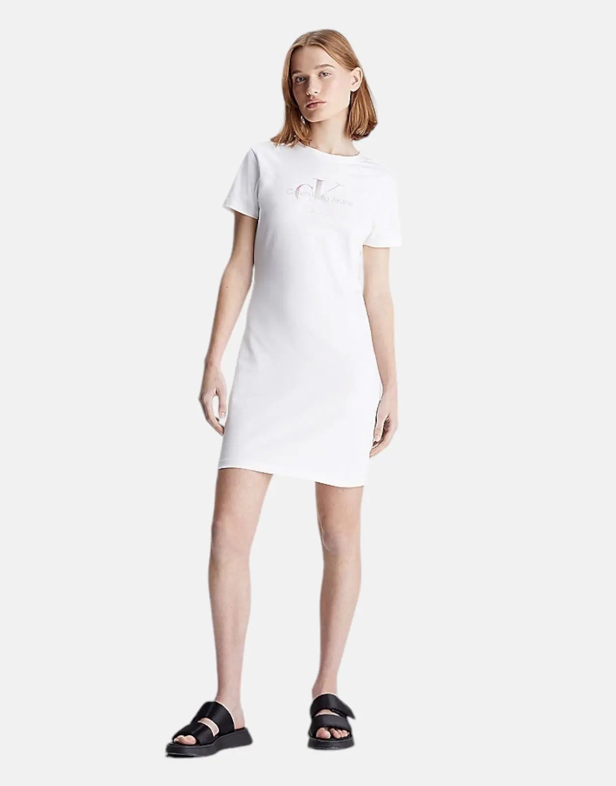 Calvin Klein Diffused Monologo White Dress - Subwear