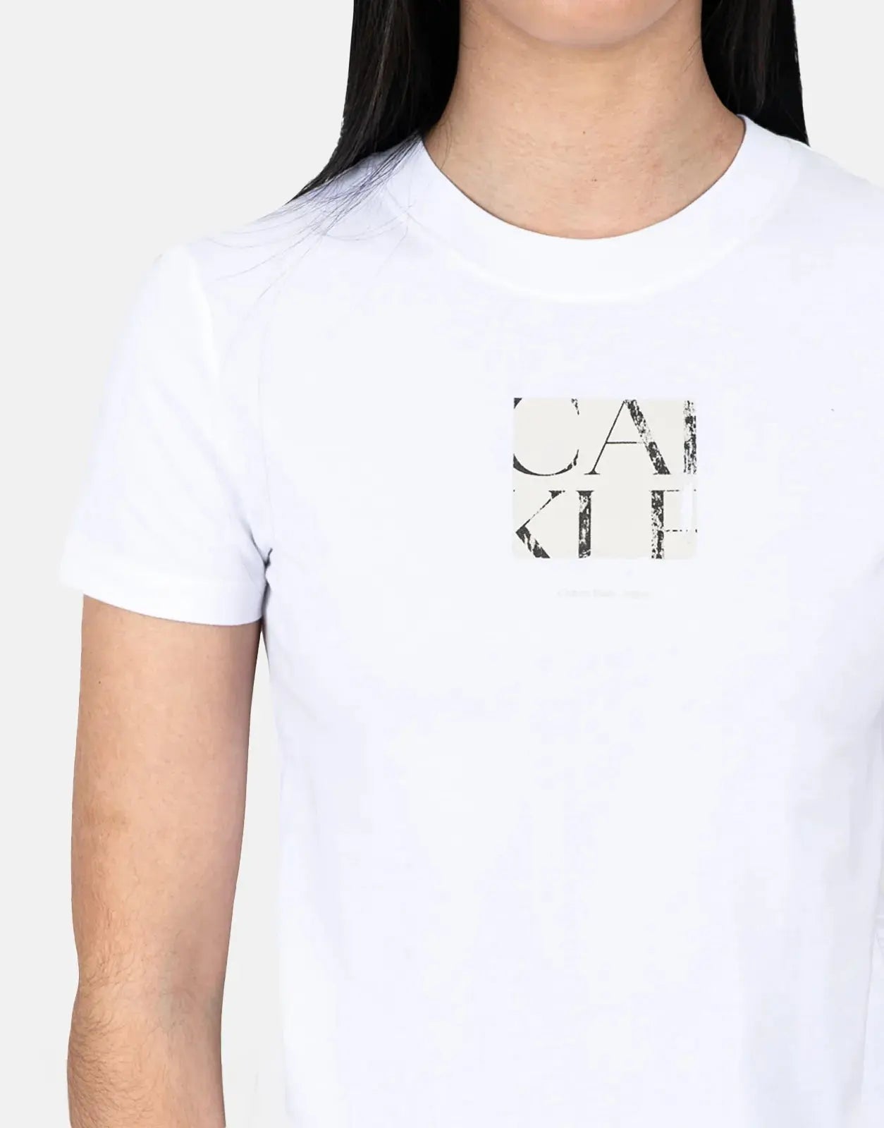 Calvin Klein Front Photo Graphic Baby White T-Shirt - Subwear