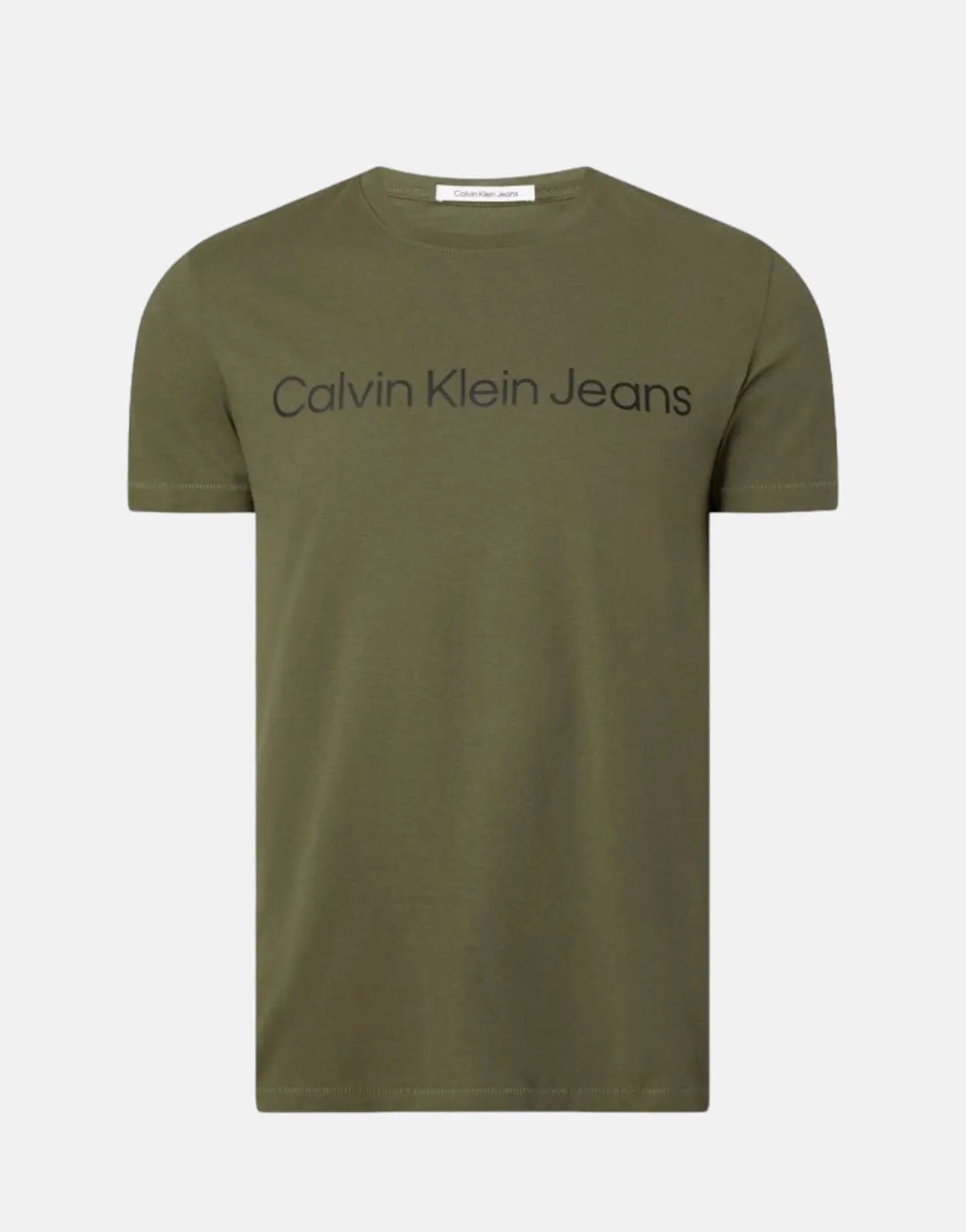 Calvin Klein Institutional Logo Slim Olive T-Shirt - Subwear