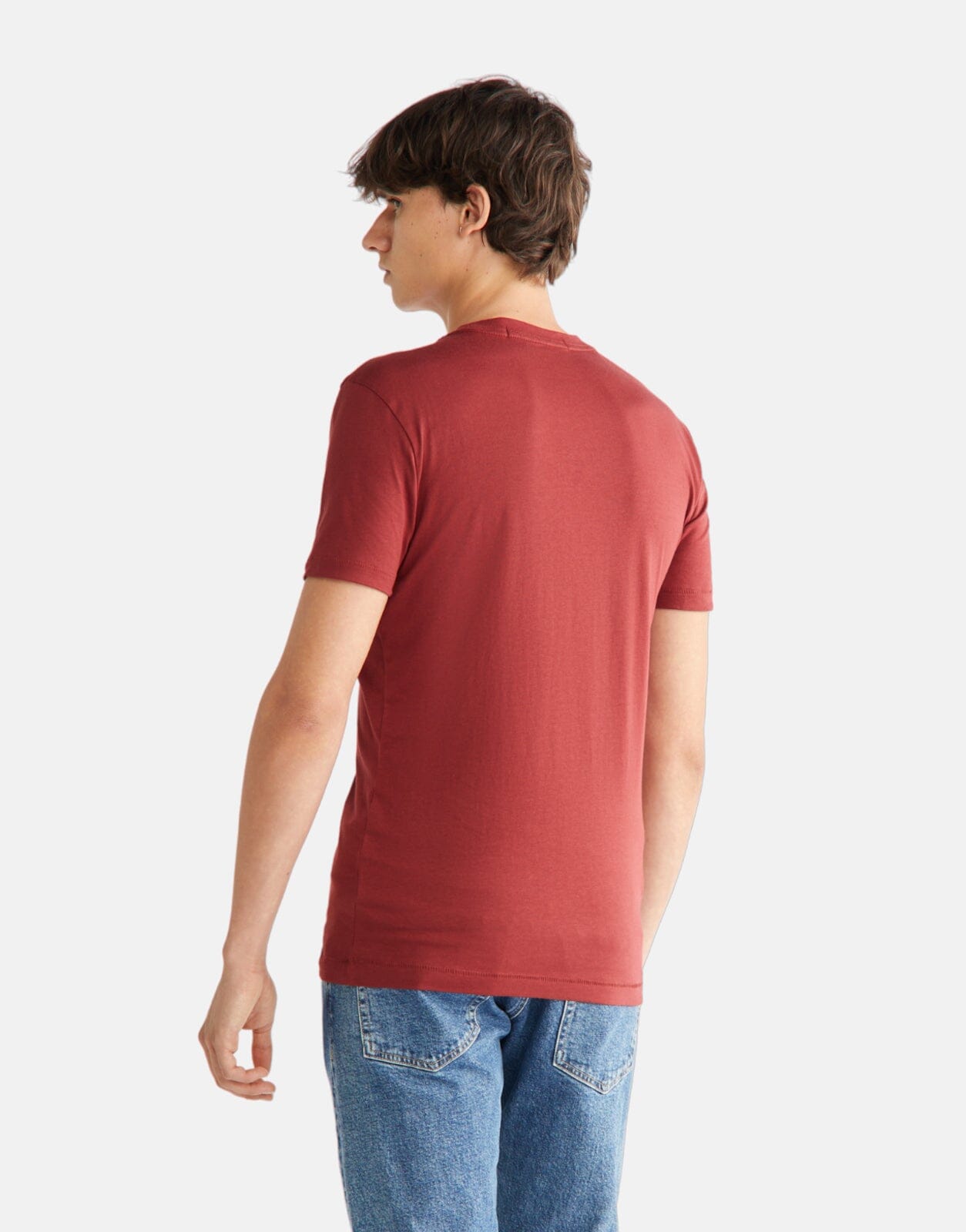 Calvin Klein Institutional Logo Slim Red T-Shirt - Subwear