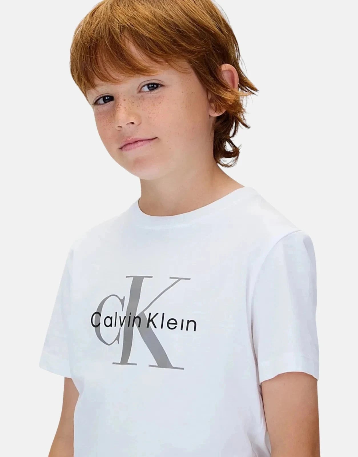 Calvin Klein Kids CK Monogram White T-Shirt - Subwear