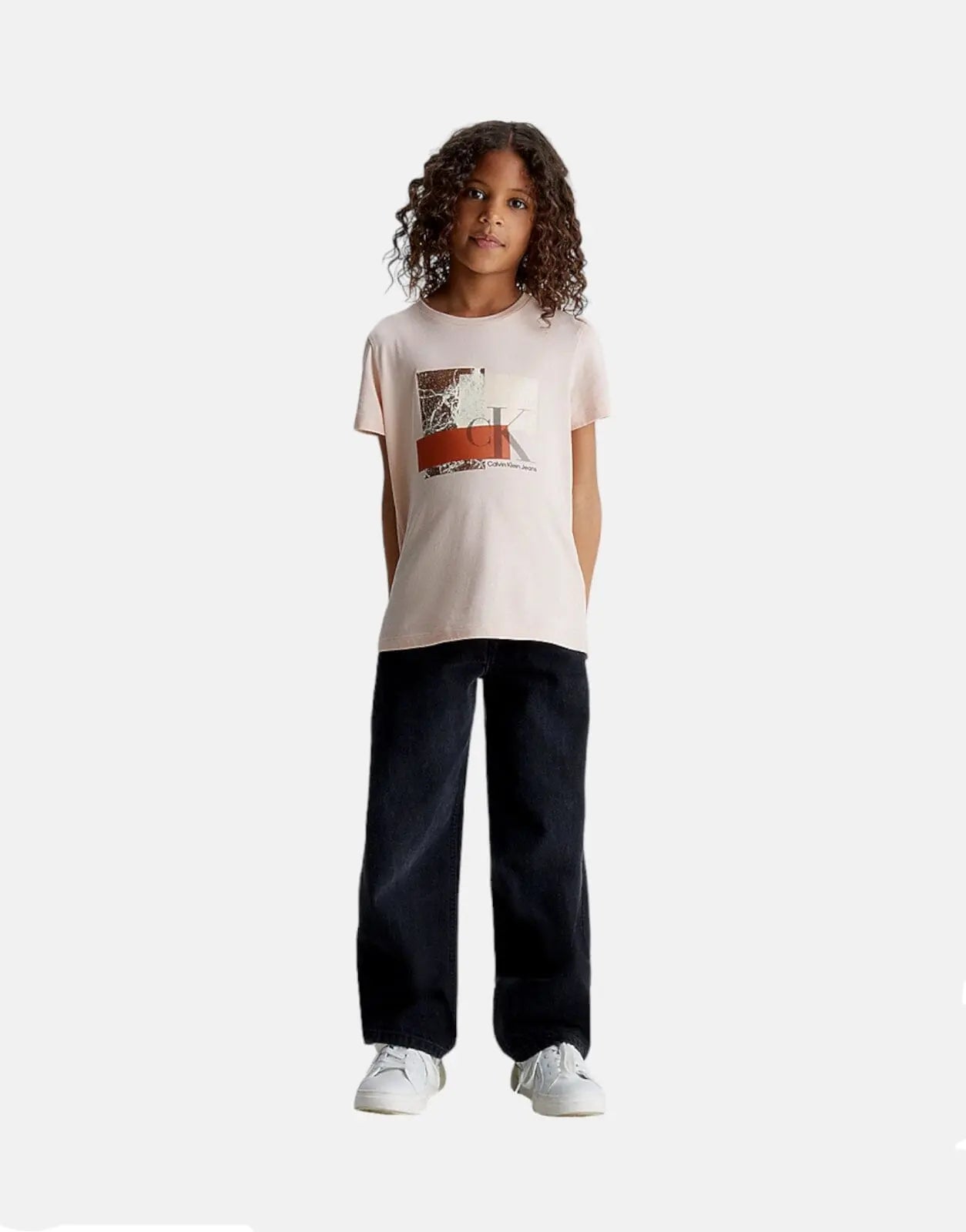 Calvin Klein Kids Layered Monogram Boxy Pink T-Shirt - Subwear