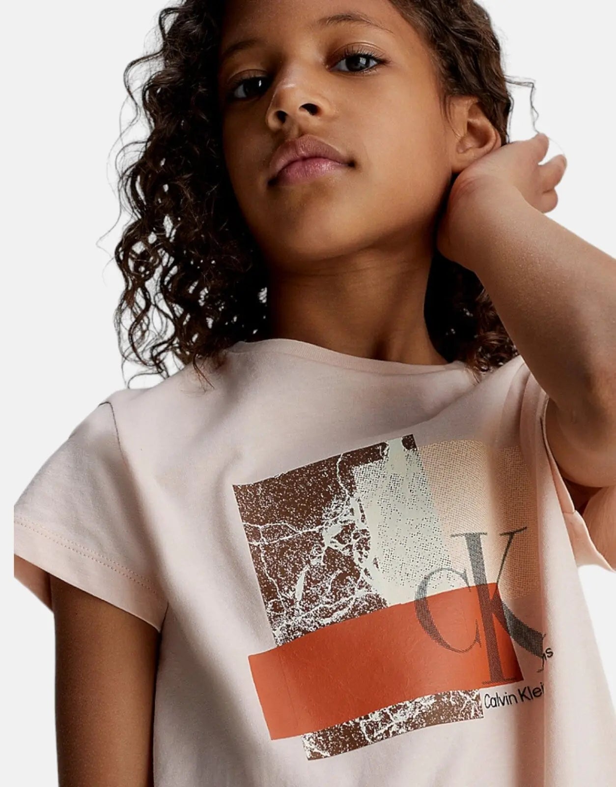 Calvin Klein Kids Layered Monogram Boxy Pink T-Shirt - Subwear