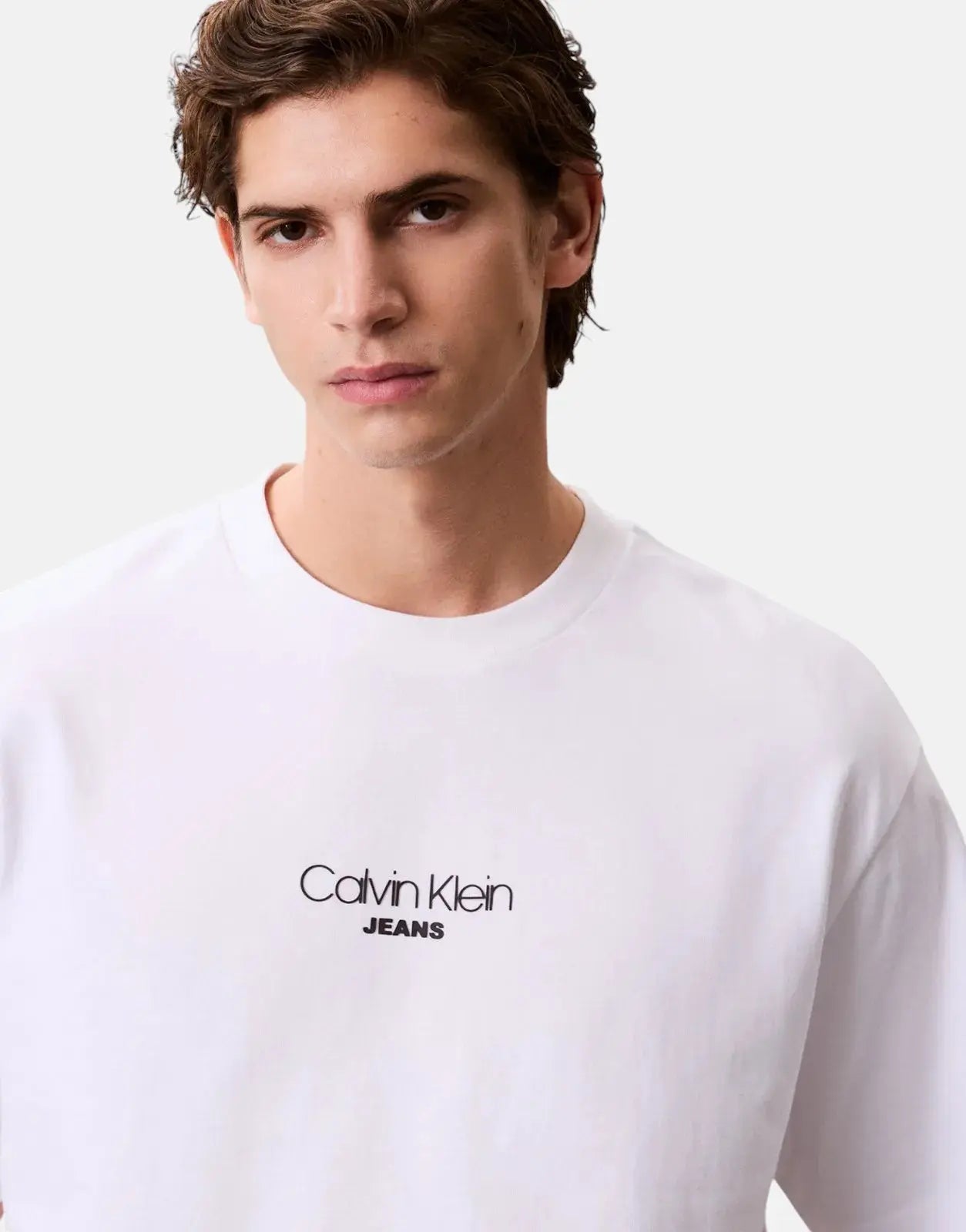 Calvin Klein Relaxed Fit CKJ Graphic White T-Shirt - Subwear