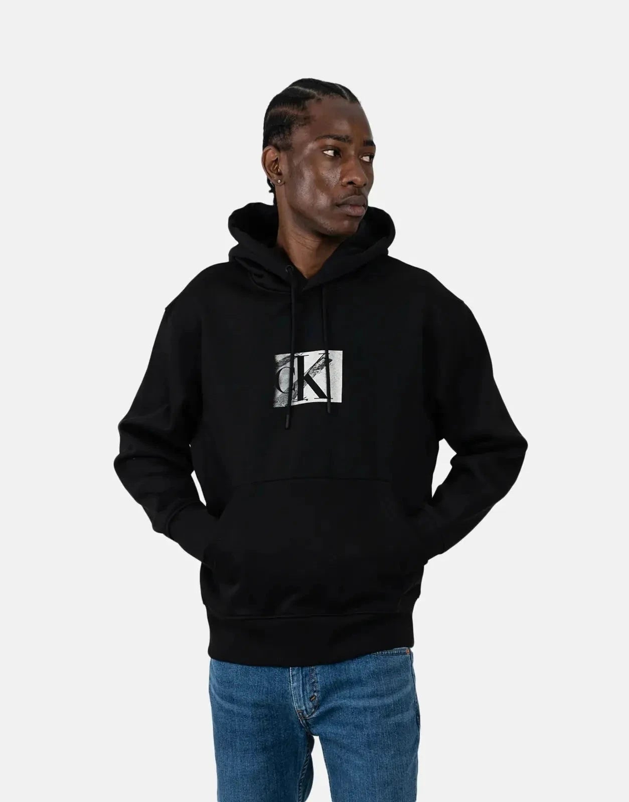 Calvin Klein Small CK Box Black Hoody - Subwear