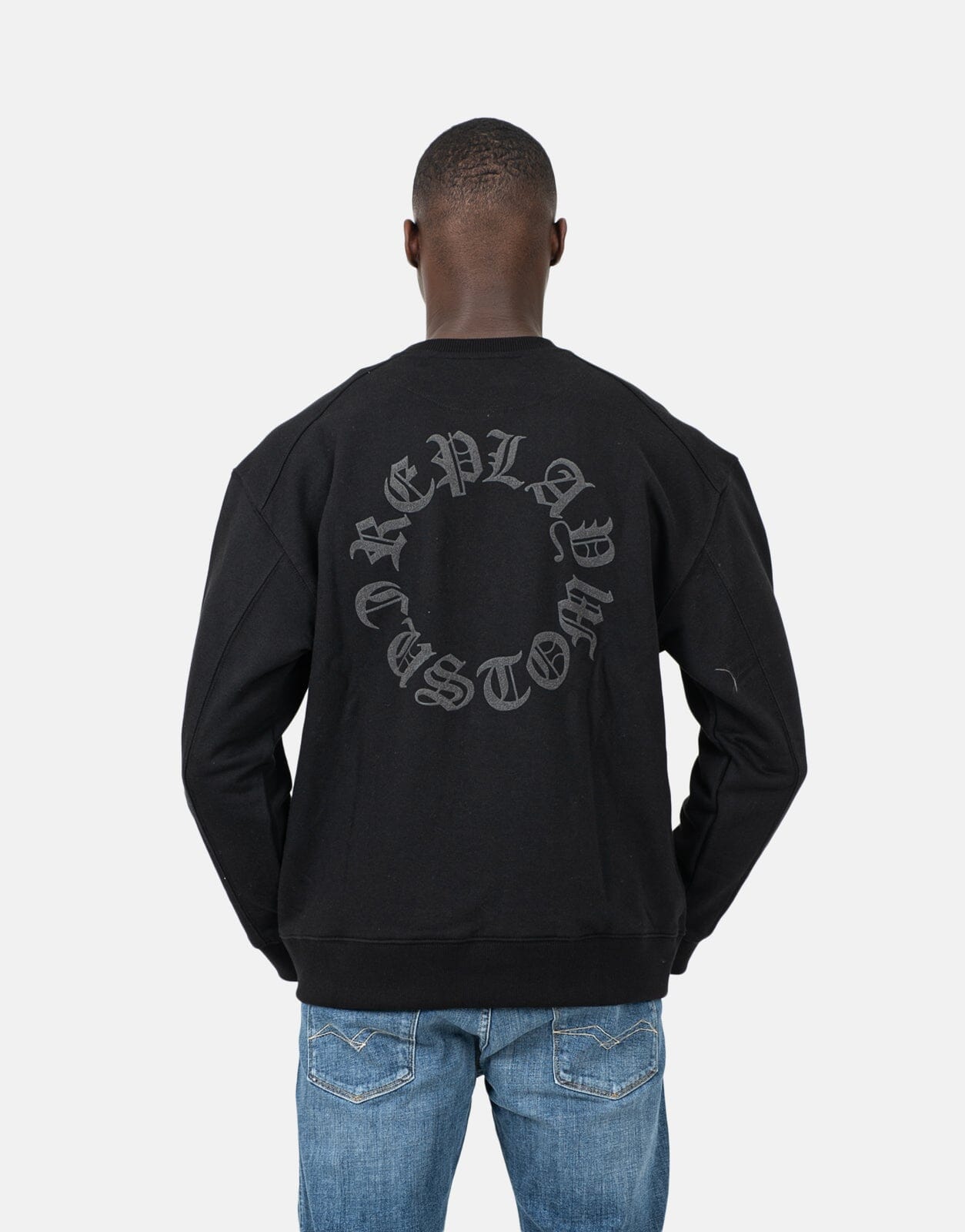 Replay Back Print Black Sweatshirt - Subwear