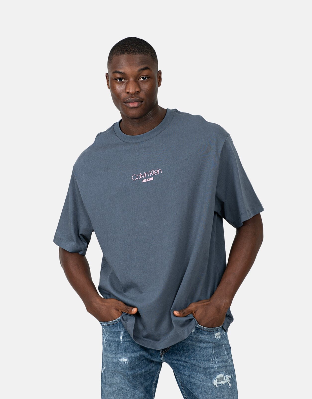 Calvin Klein 16s Relaxed Fit Graphic Navy T-Shirt - Subwear