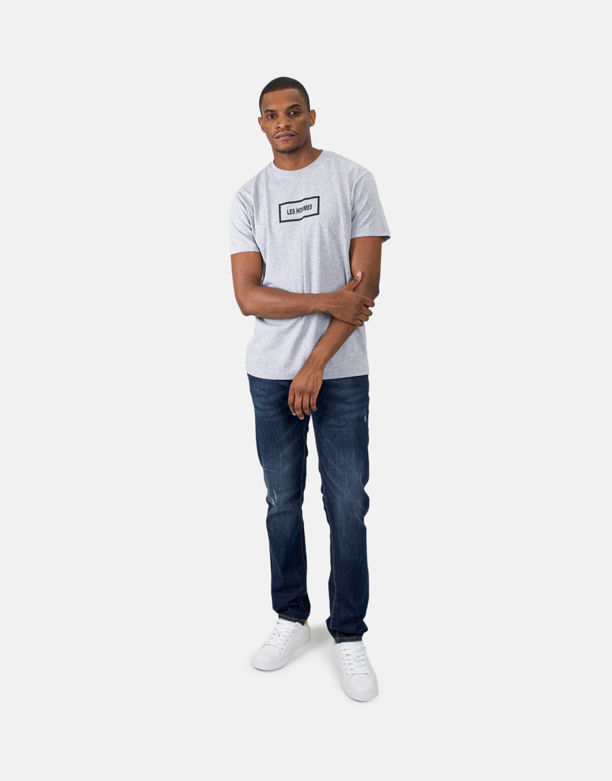 Les Hommes Box Print Grey T-Shirt - Subwear