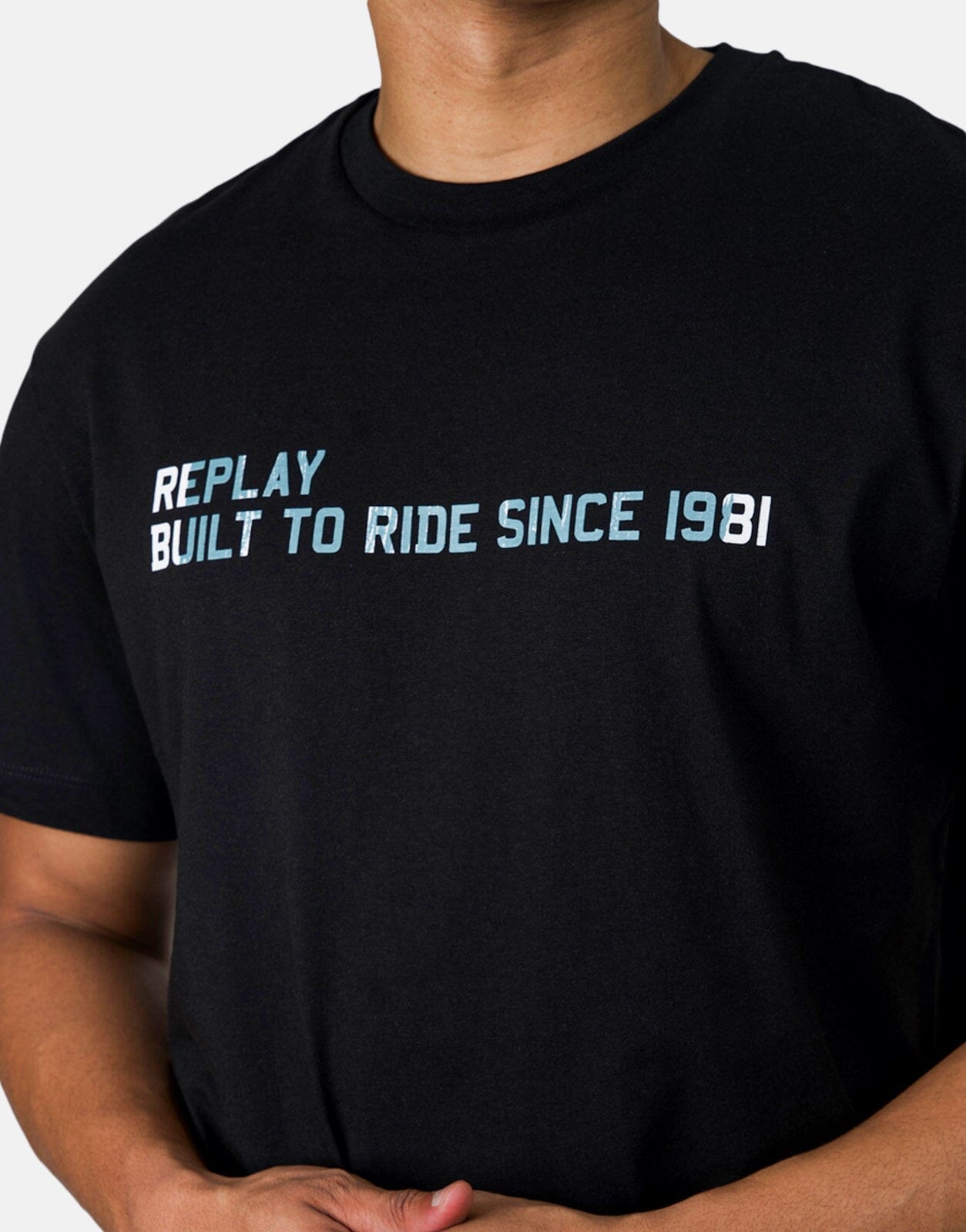 Replay Retro Motoring Back Graphic Black T-Shirt - Subwear