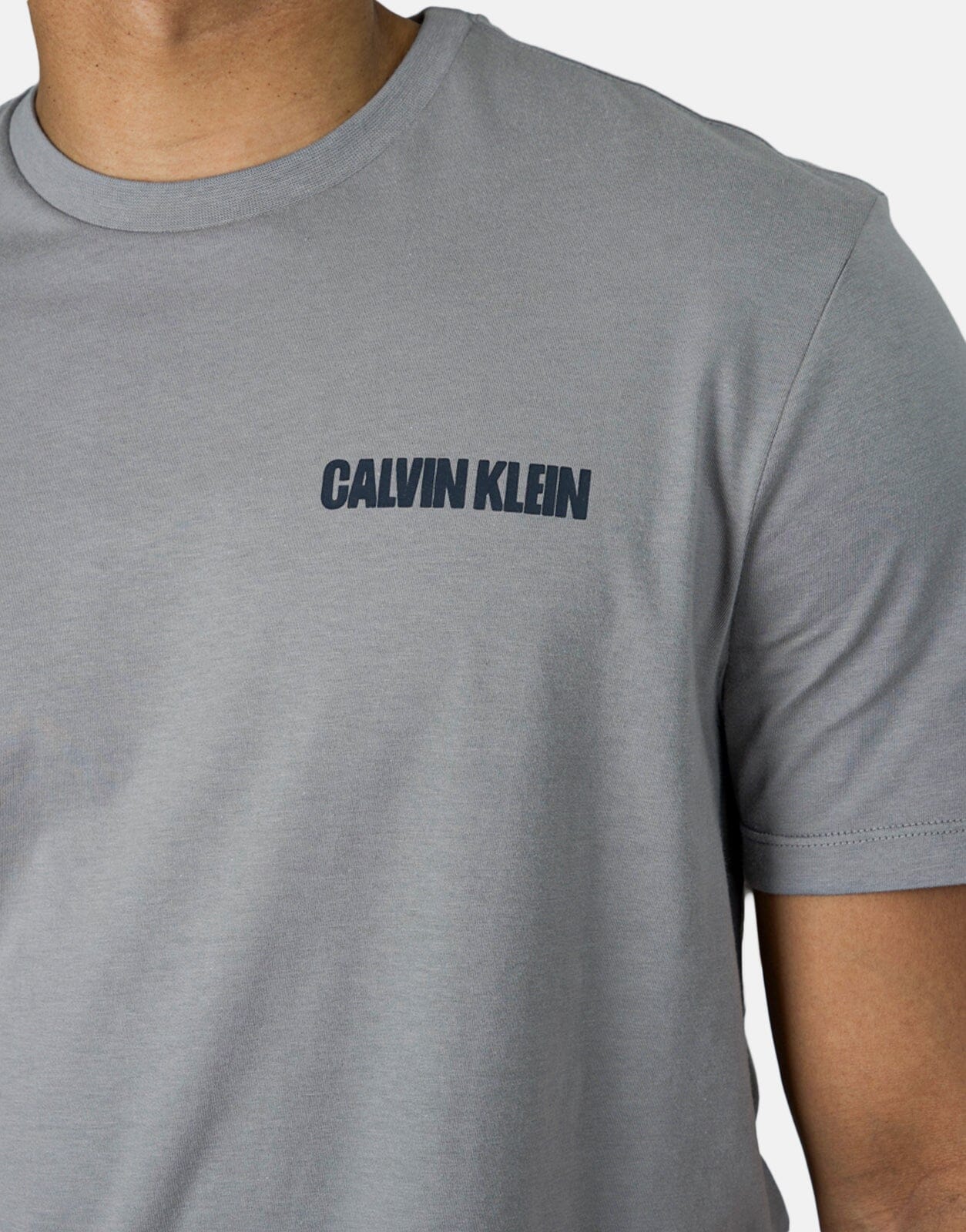 Calvin Klein 30s EU Word Stretch Graphic Grey T-Shirt - Subwear