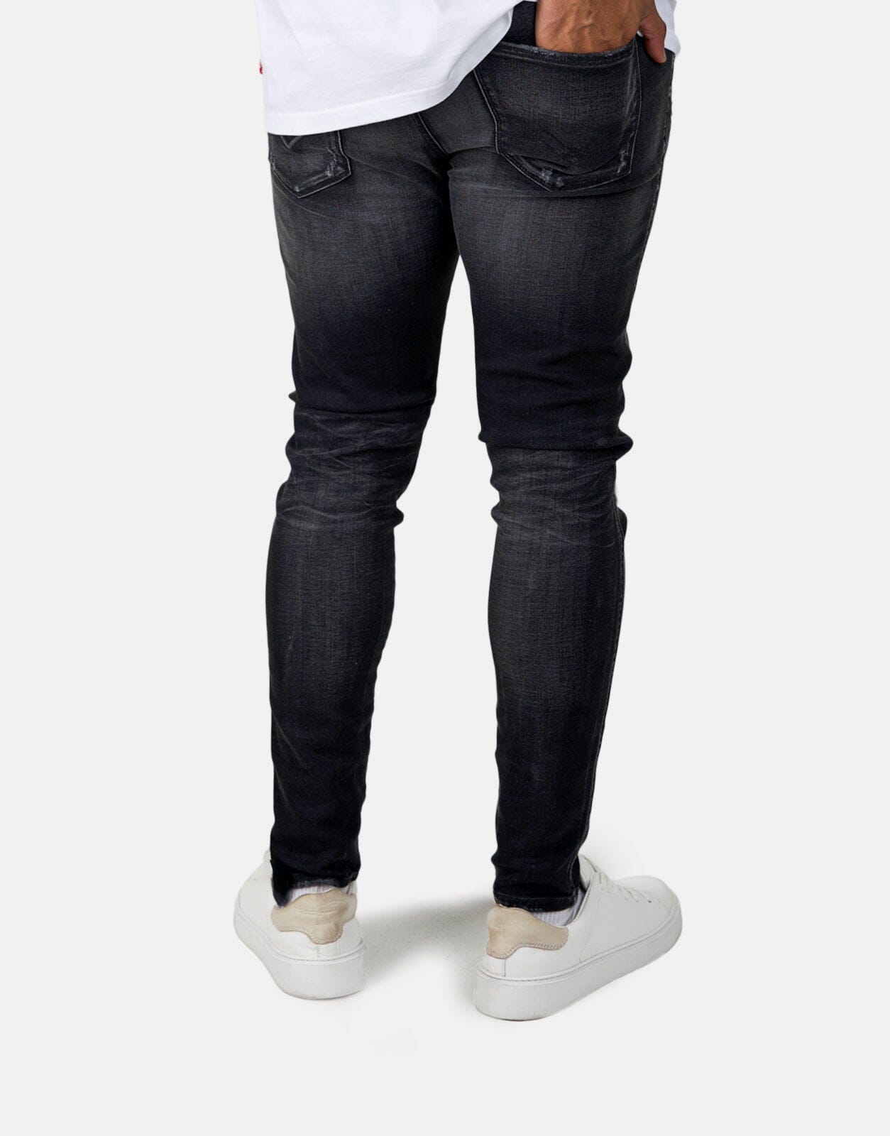 Replay Men Denim Black Delave Jeans - Subwear