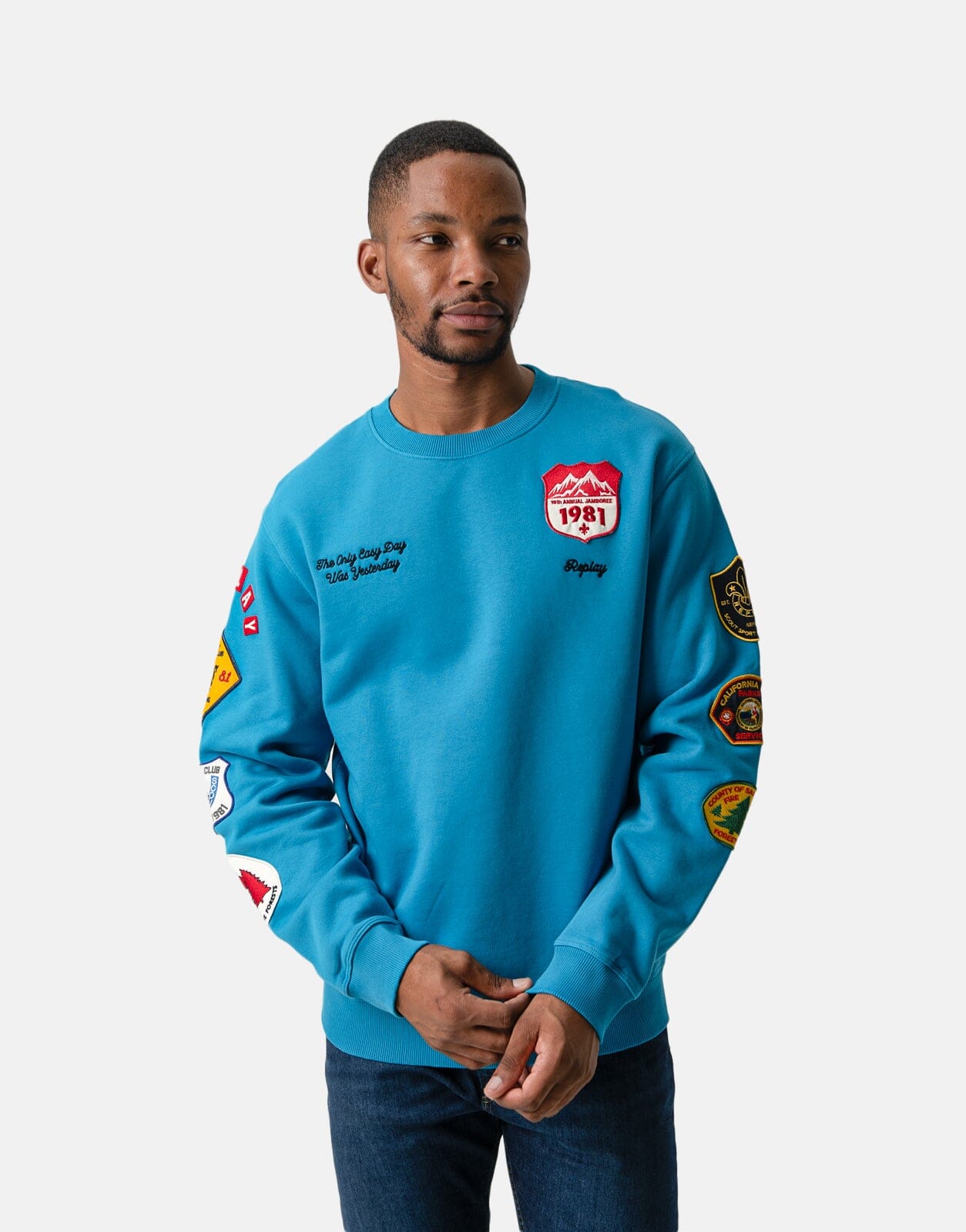 Replay blue jeans sweatshirt 2025
