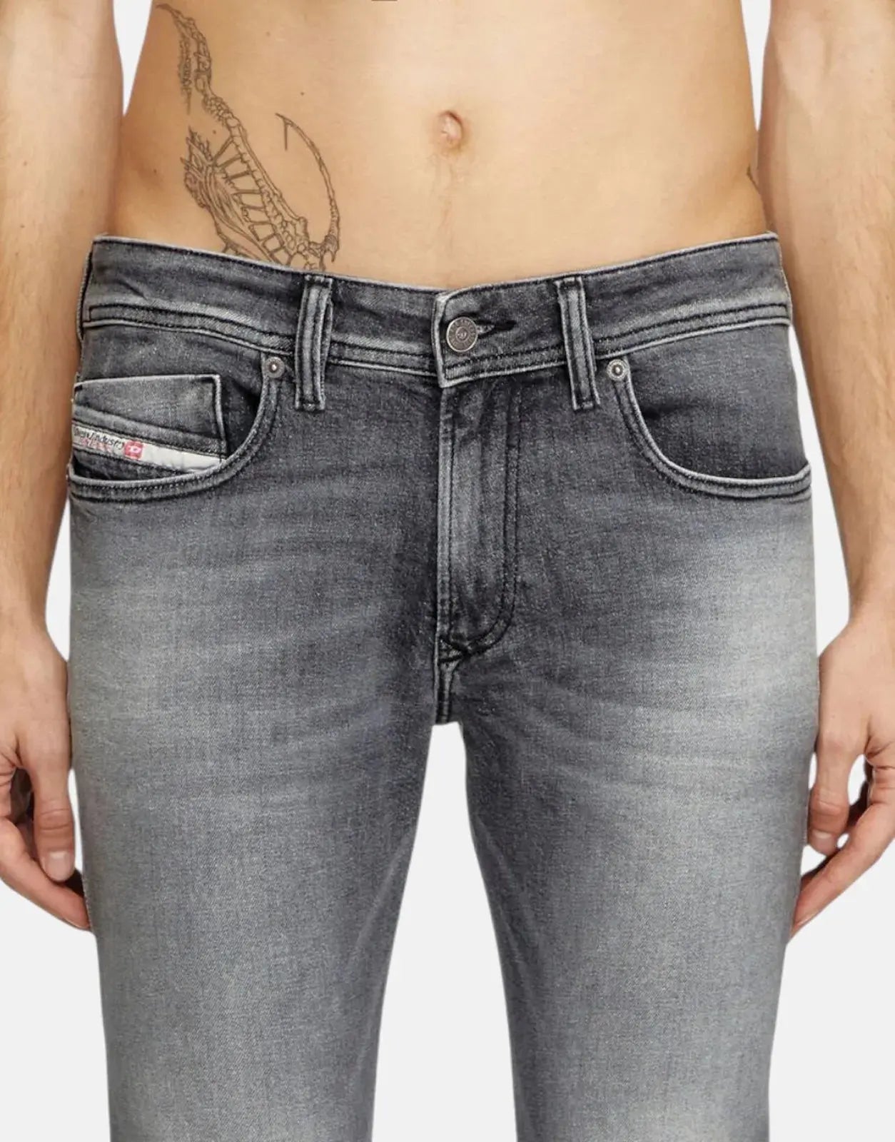 Diesel 1979 Sleenker Grey Wash Skinny Jeans - Subwear
