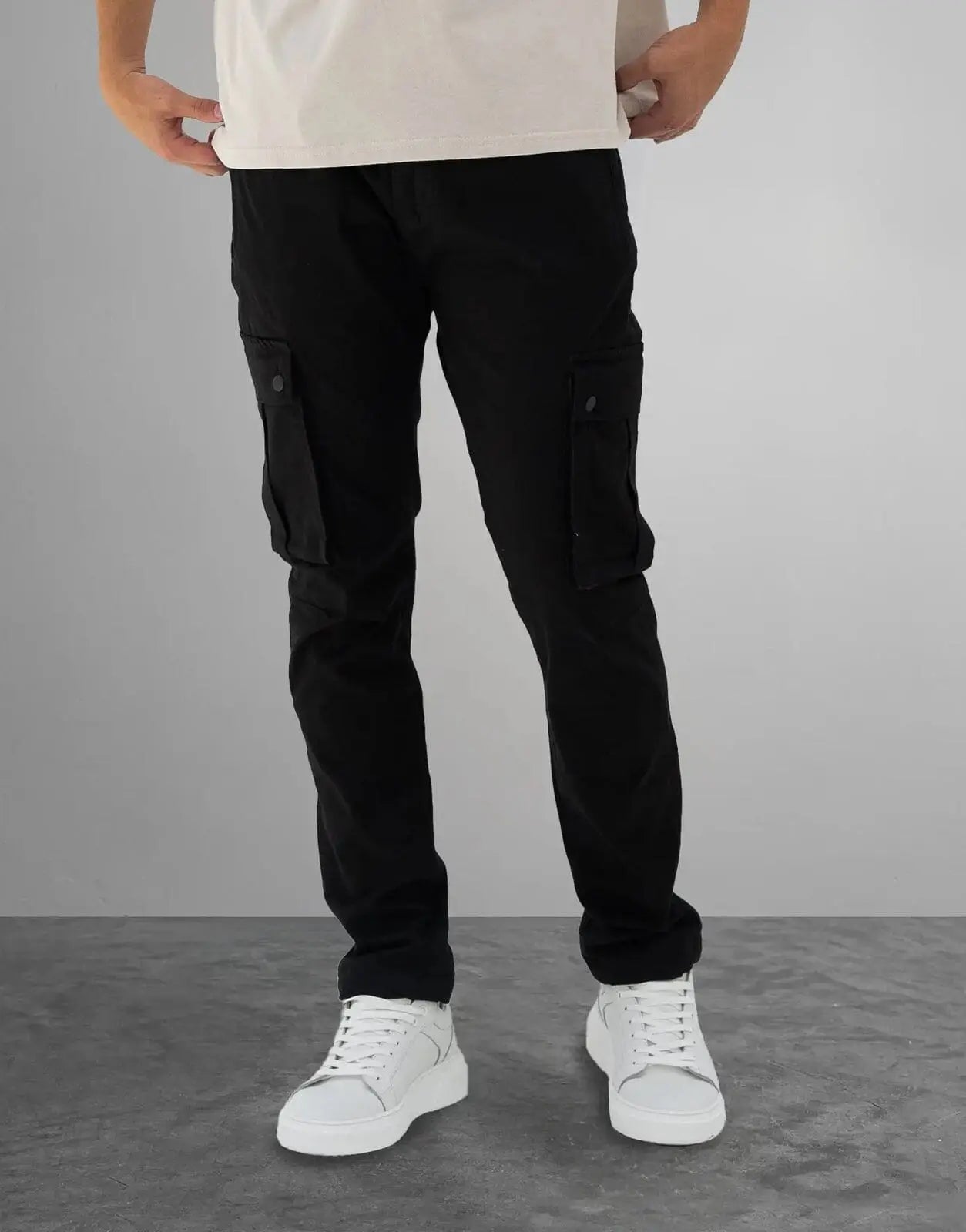 Fade Essential Cargo Black Pants - Subwear