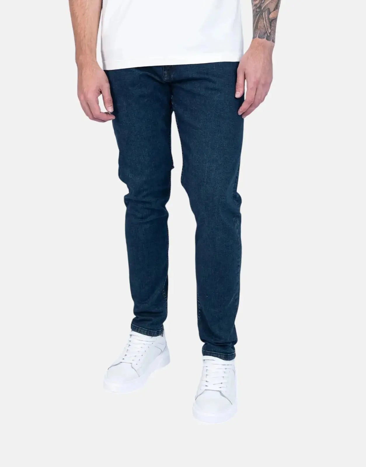 Fade Essential Dark Wash Slim Tapered Jeans - Subwear