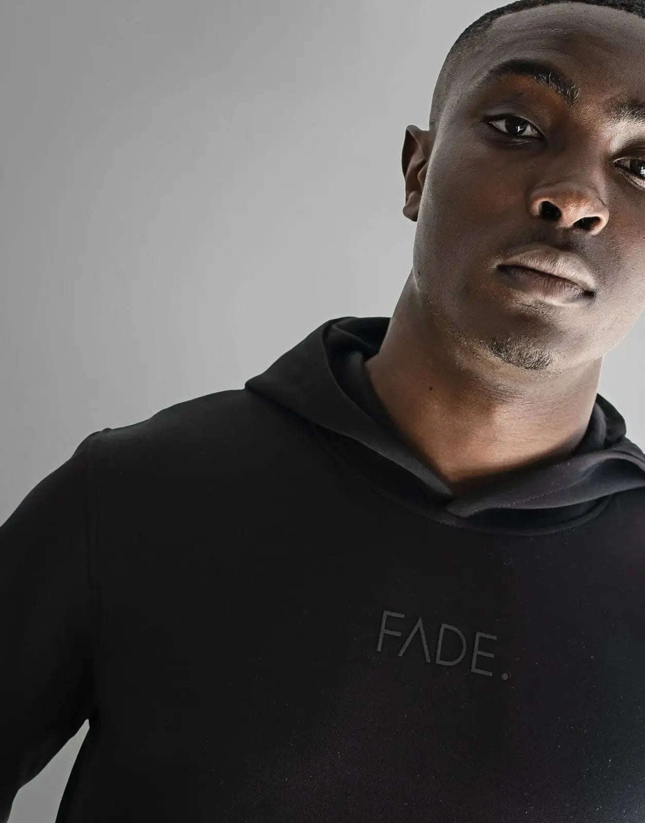 Fade Essential Hooded Black Sweatshirt - Subwear