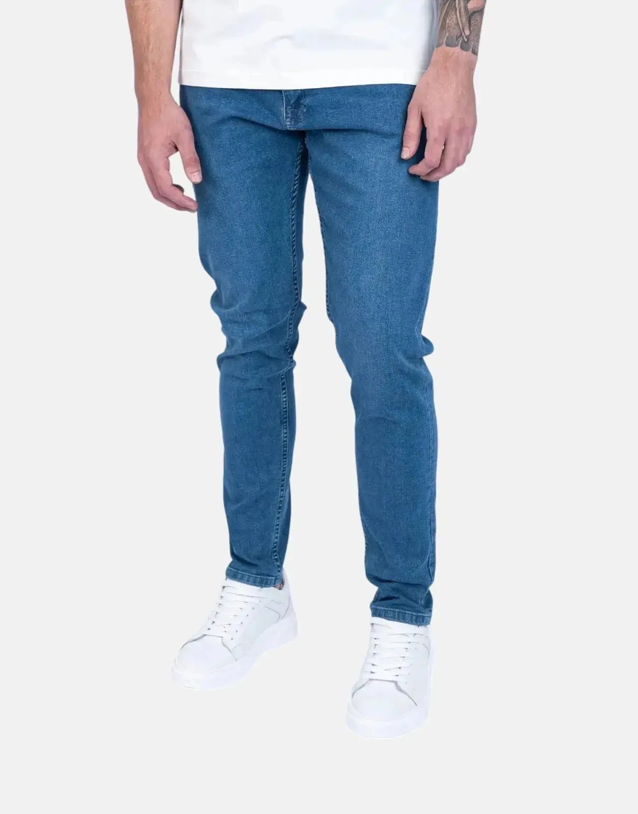 Fade Essential Mid Wash Slim Tapered Jeans - Subwear