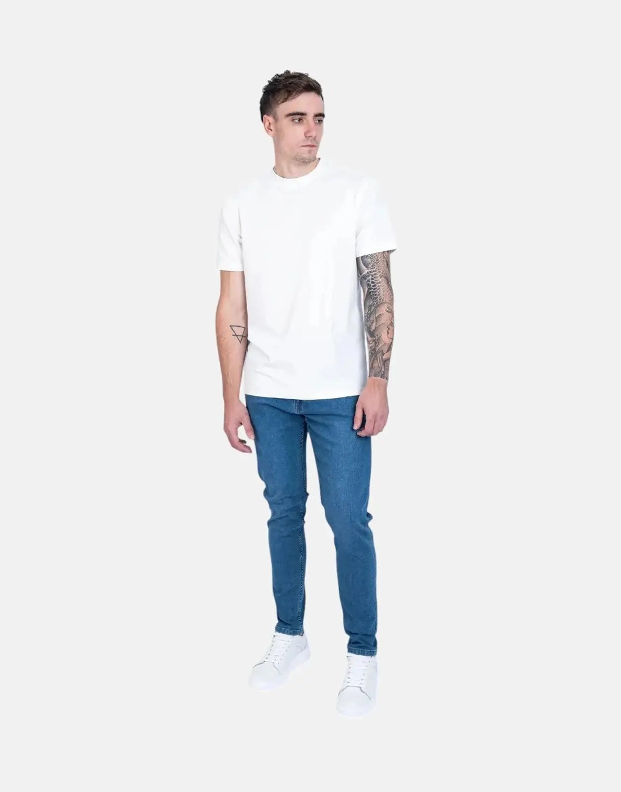Fade Essential Mid Wash Slim Tapered Jeans - Subwear
