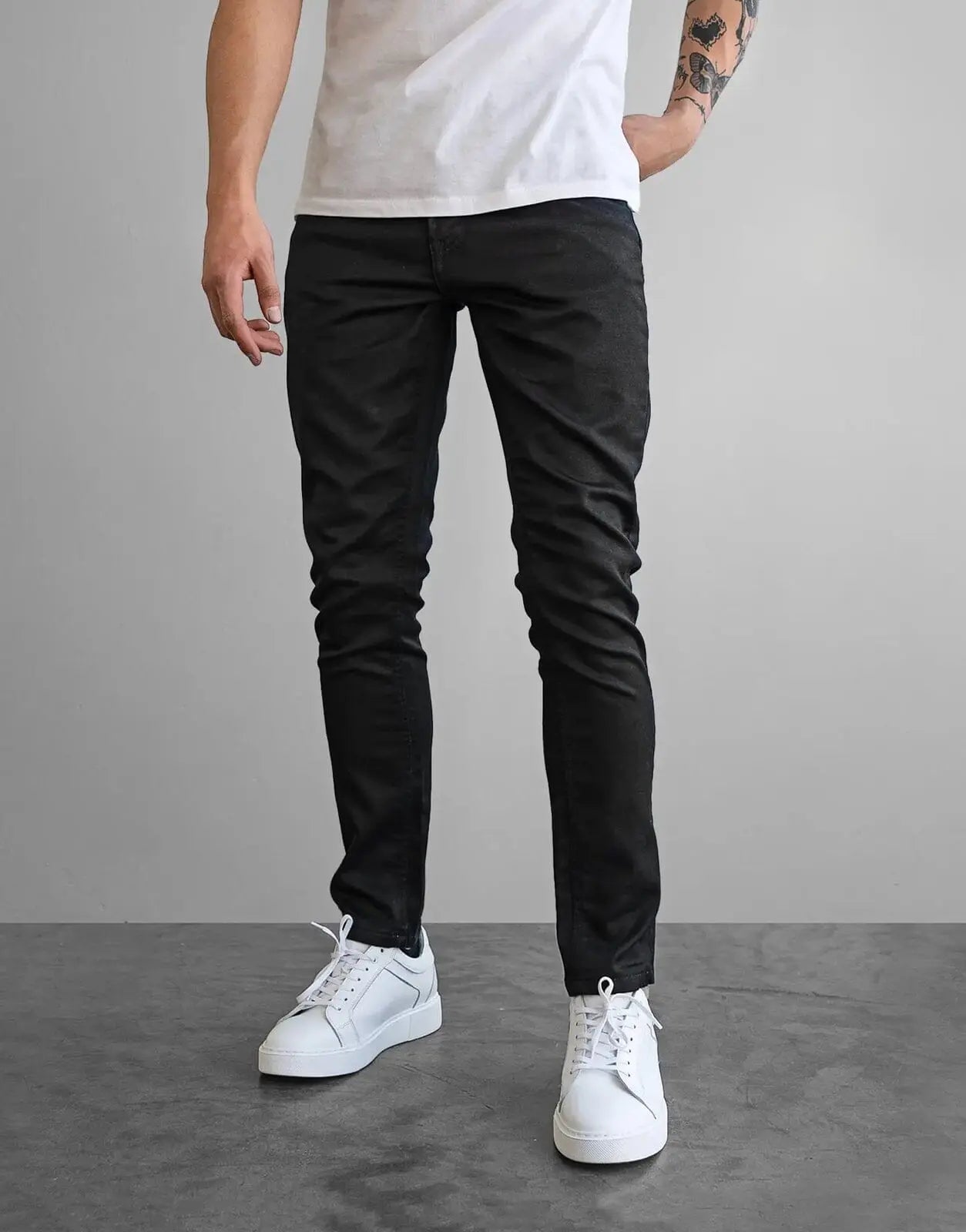 Fade Iconic Rogue Wax Coated Black Jeans - Subwear