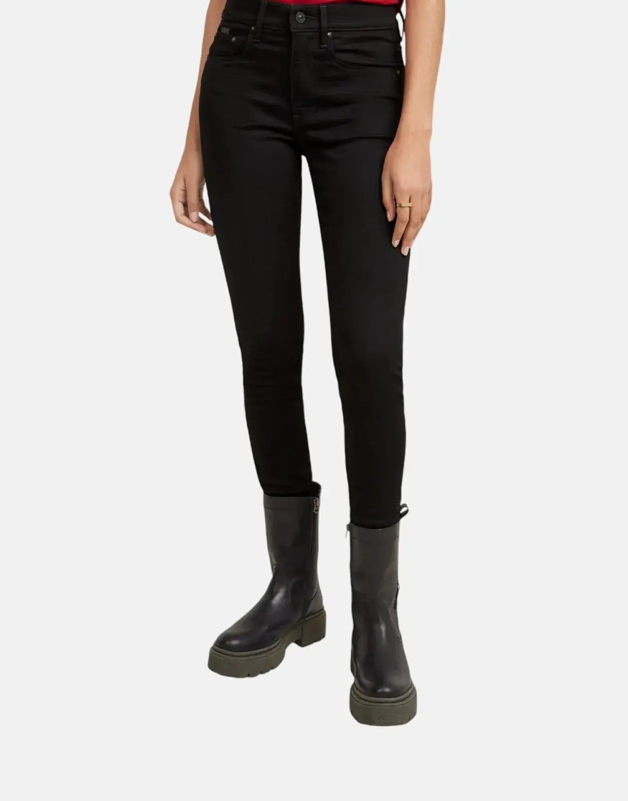G-Star RAW 3301 Ladies Pitch Black Skinny Jeans - Subwear