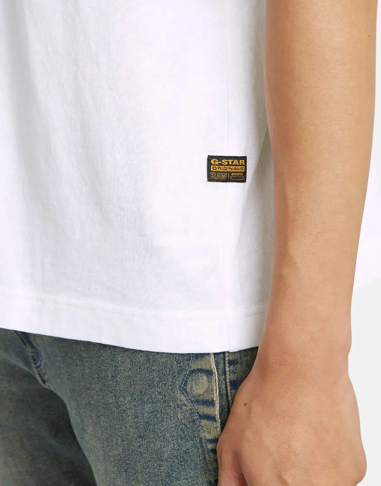 G-Star RAW Archive Print Boxy White Strap T-Shirt - Subwear