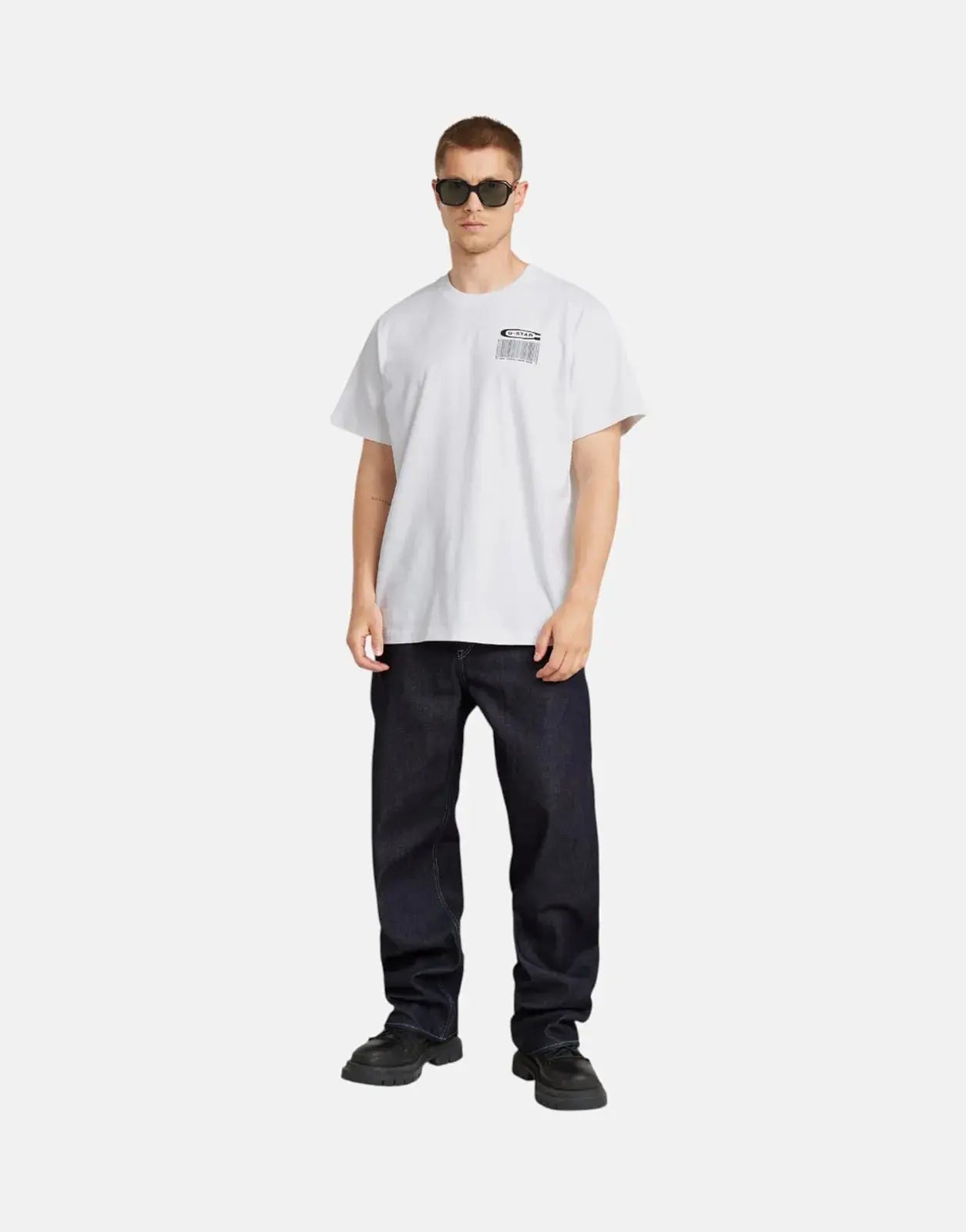 G-Star RAW Barcode Back Loose T-Shirt White - Subwear