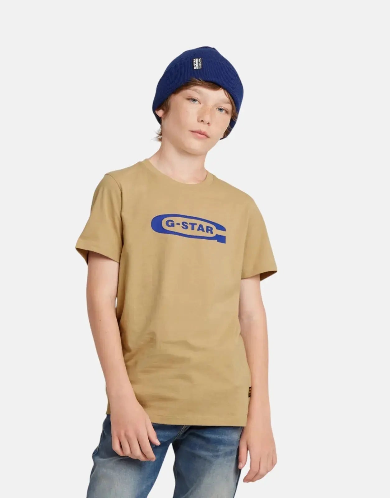 G-Star RAW Boys Regular Cream T-Shirt - Subwear