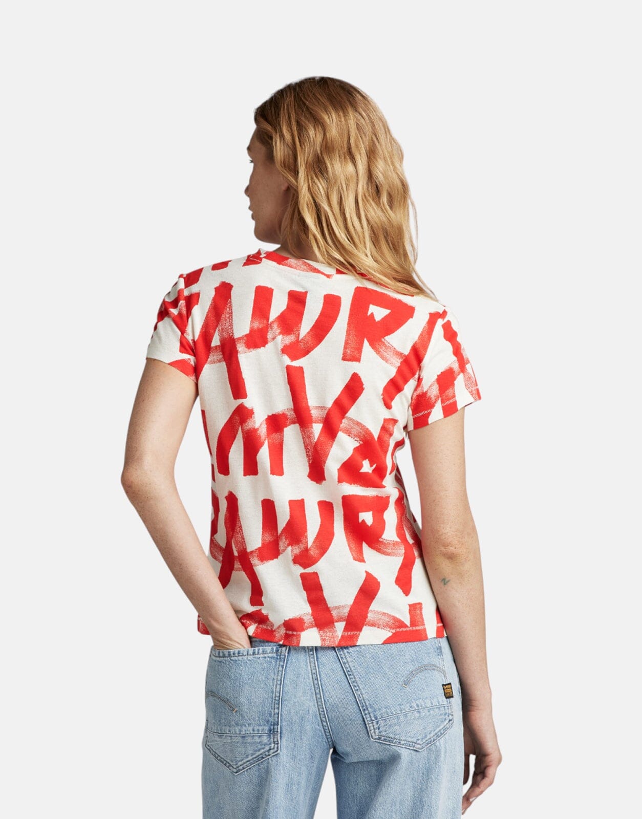 G-Star RAW Calligraphy Ant Wht T-Shirt - Subwear