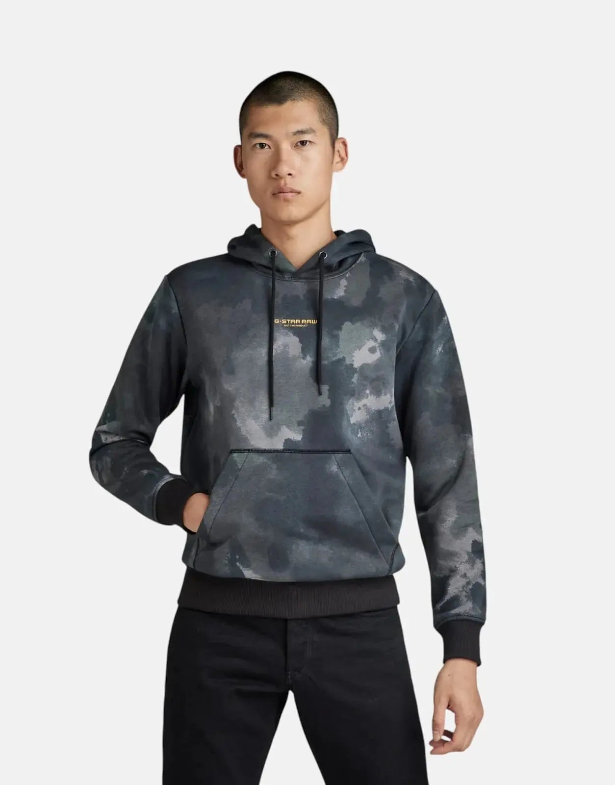 G-Star RAW Center Chest Logo Black Blurry/Camo Sweatshirt - Subwear