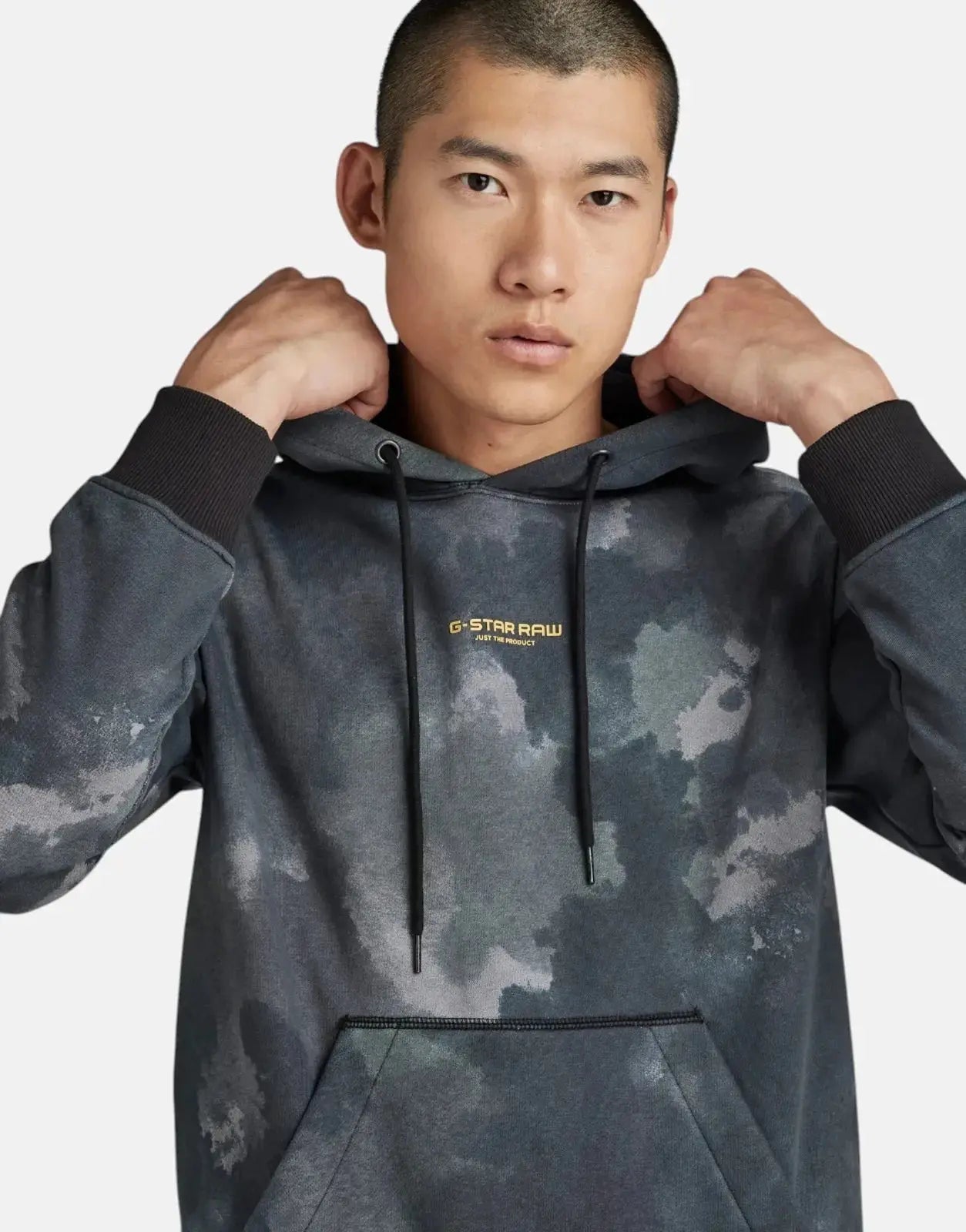 G-Star RAW Center Chest Logo Black Blurry/Camo Sweatshirt - Subwear