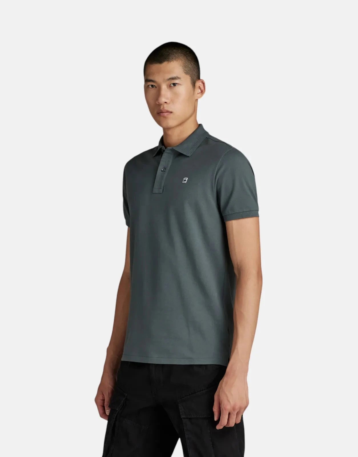 G-Star RAW Dunda Slim Graphite Polo Shirt - Subwear