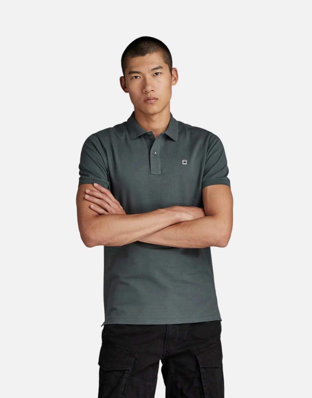 G-Star RAW Dunda Slim Graphite Polo Shirt - Subwear