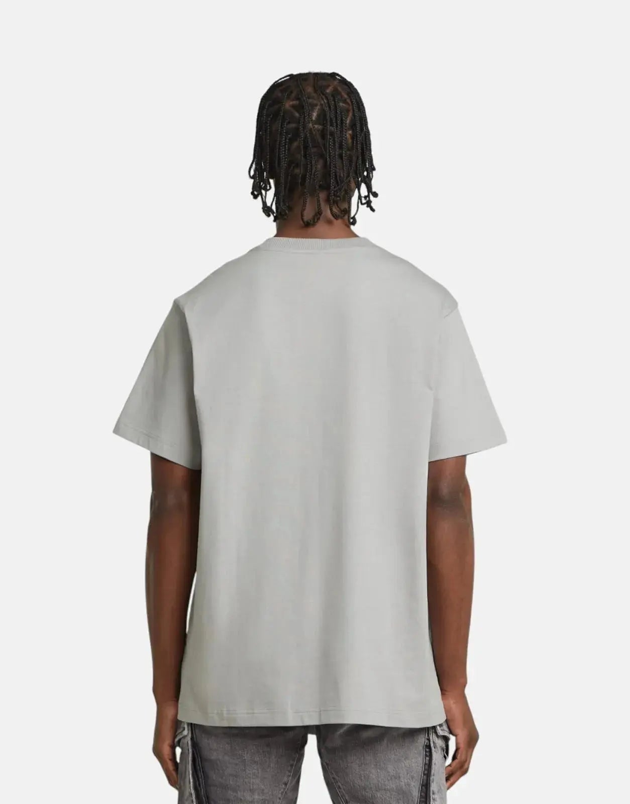 G-Star RAW Flock G-Script Grey Alloy Loose T-Shirt - Subwear